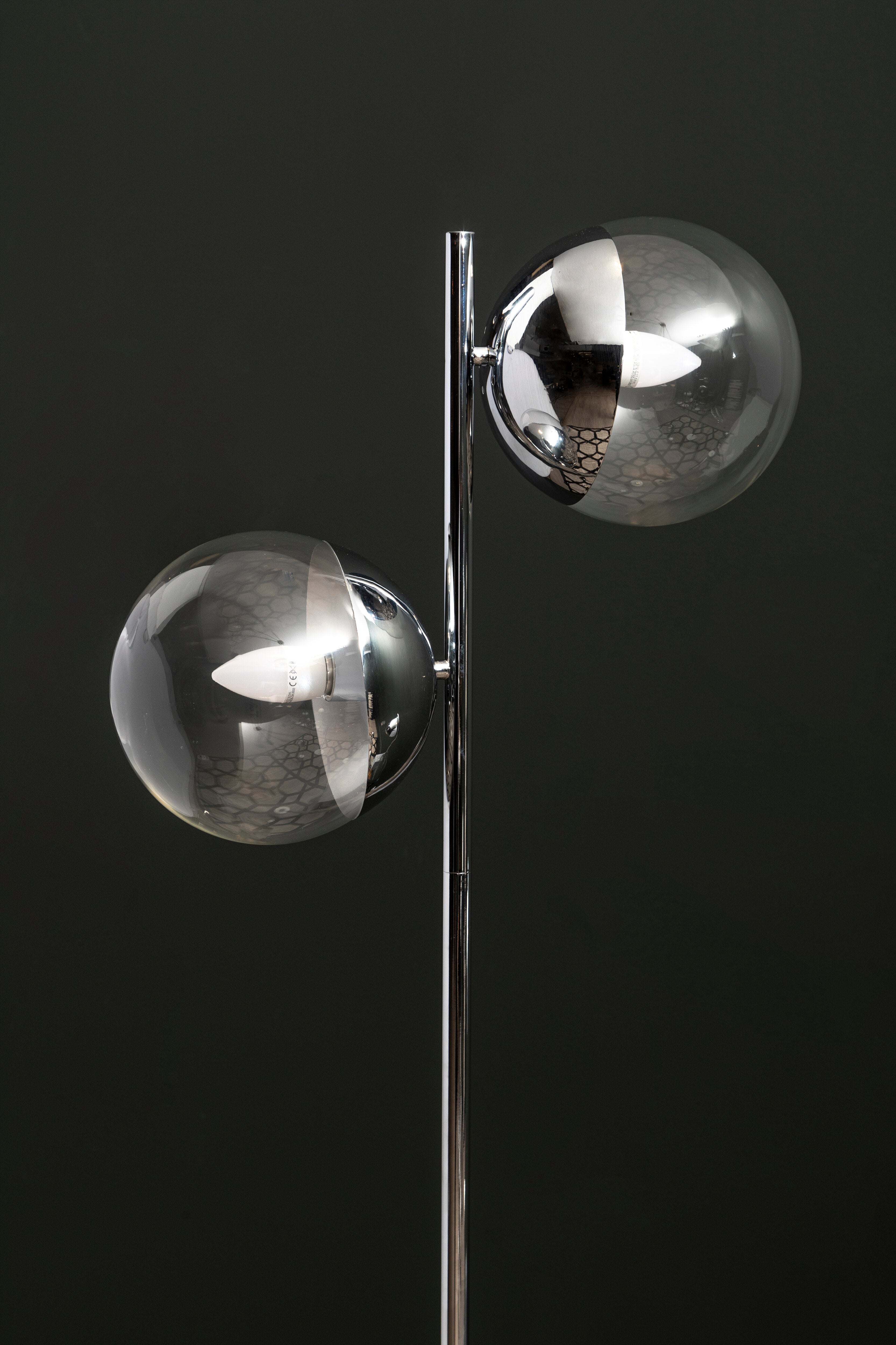 Kidston Chrome Finish 2 Light Floor Lamp