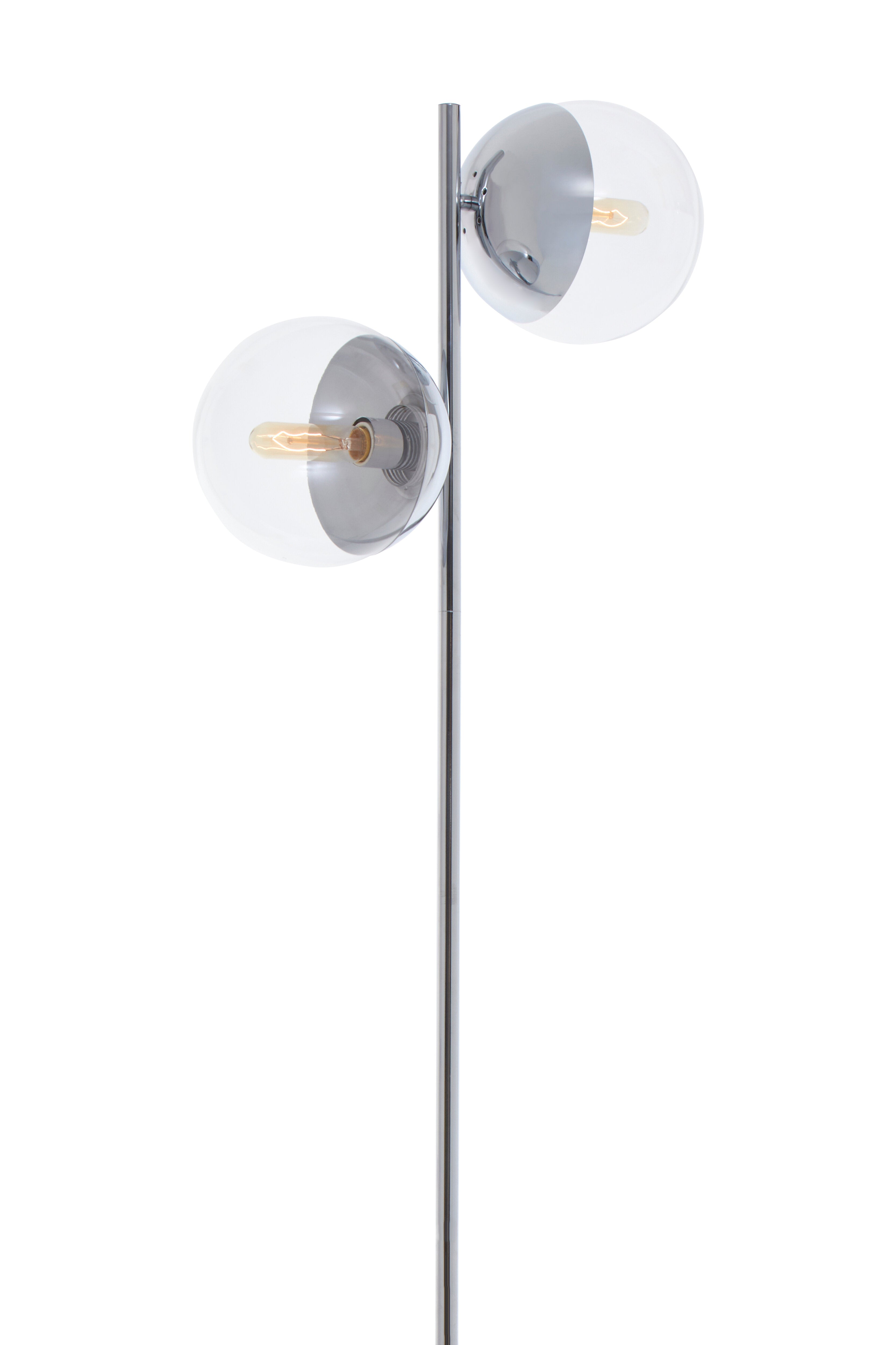 Kidston Chrome Finish 2 Light Floor Lamp