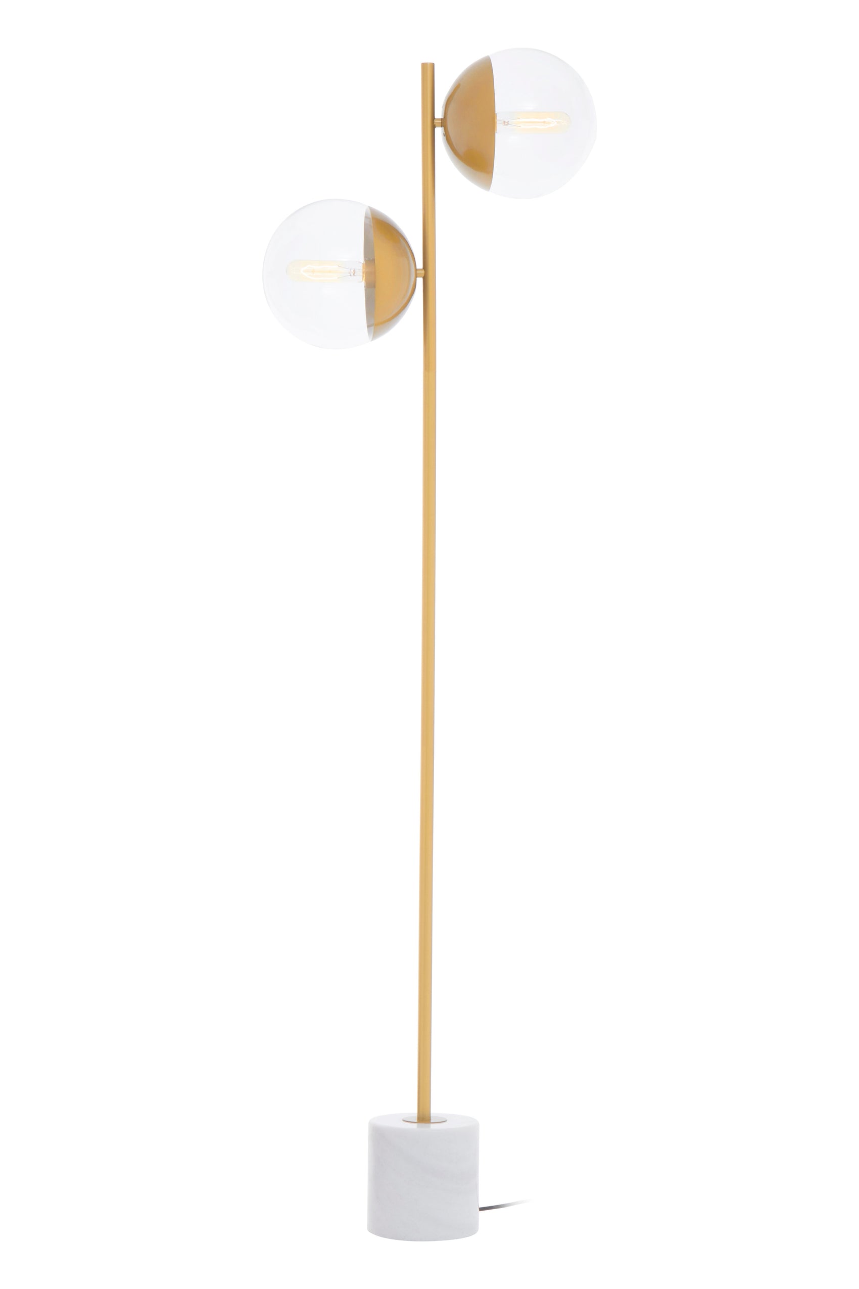 Kidston White Marble & Gold Double Floor Lamp
