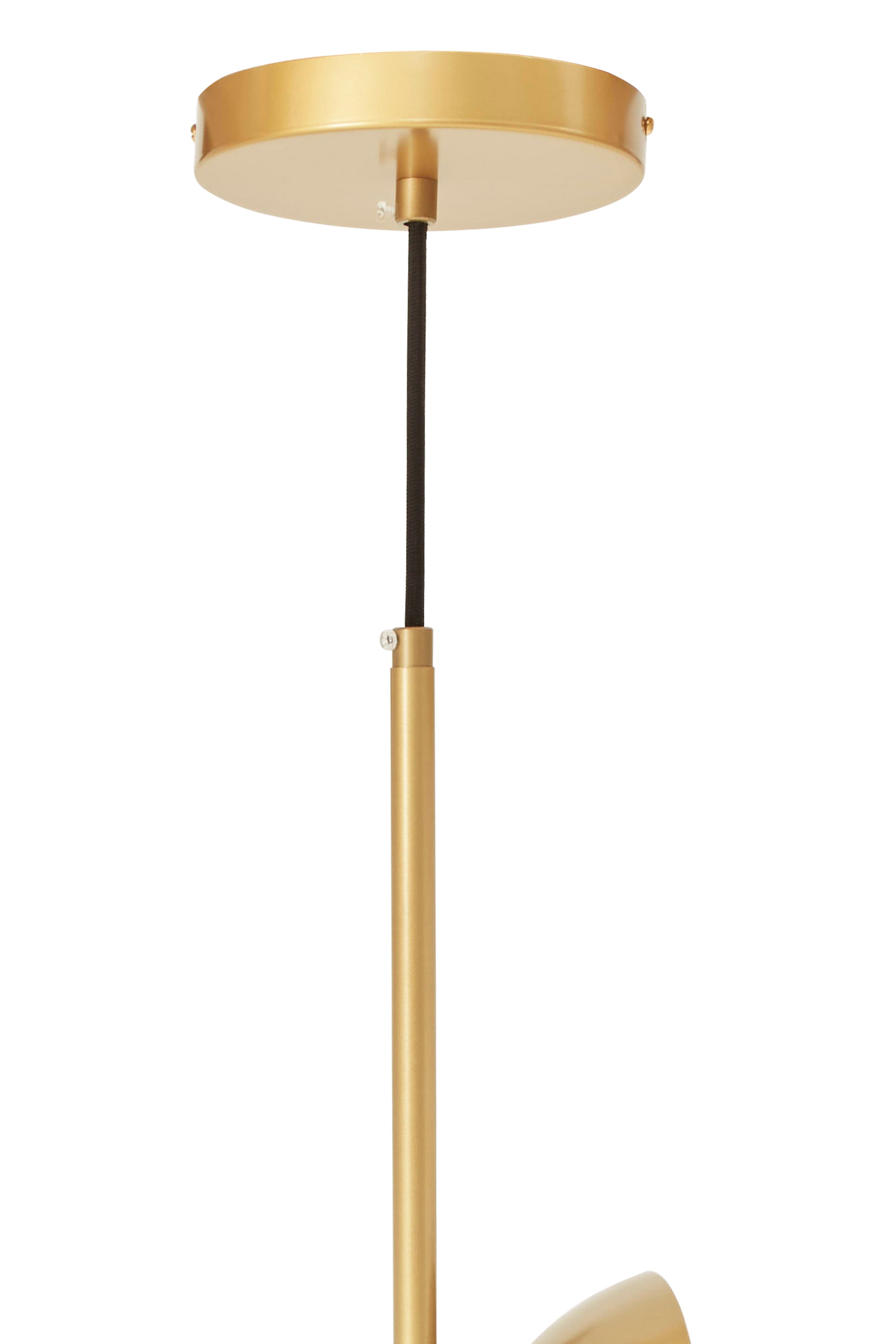 Kidston Gold Finish Pendant Light With Two Glass Shades