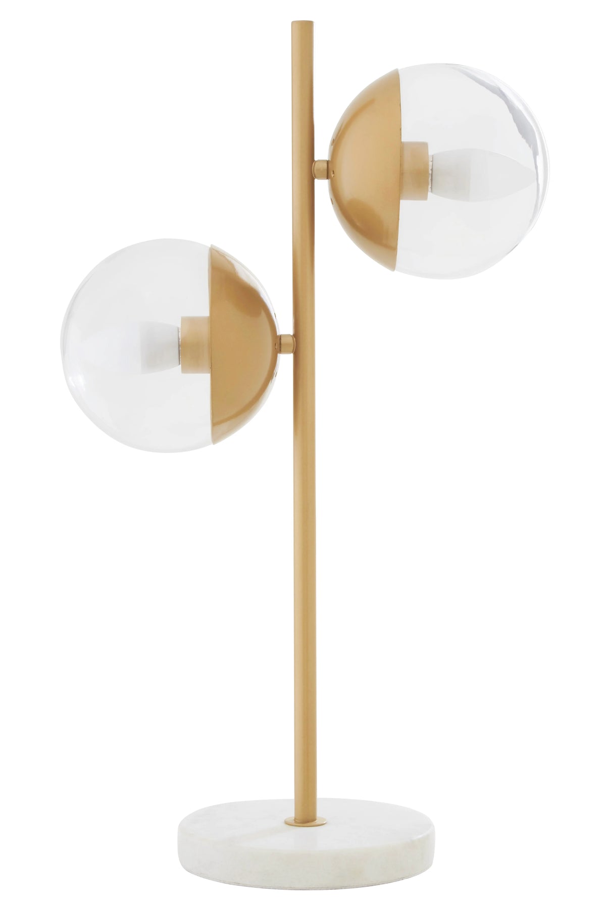 Kidston White Marble & Gold Double Table Lamp