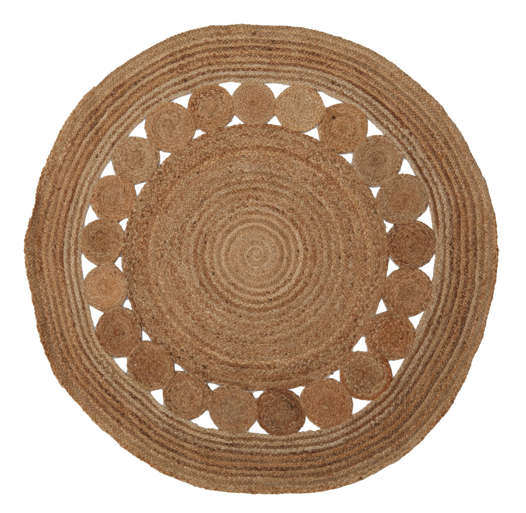 Mindy Demir Round Natural Jute Rug