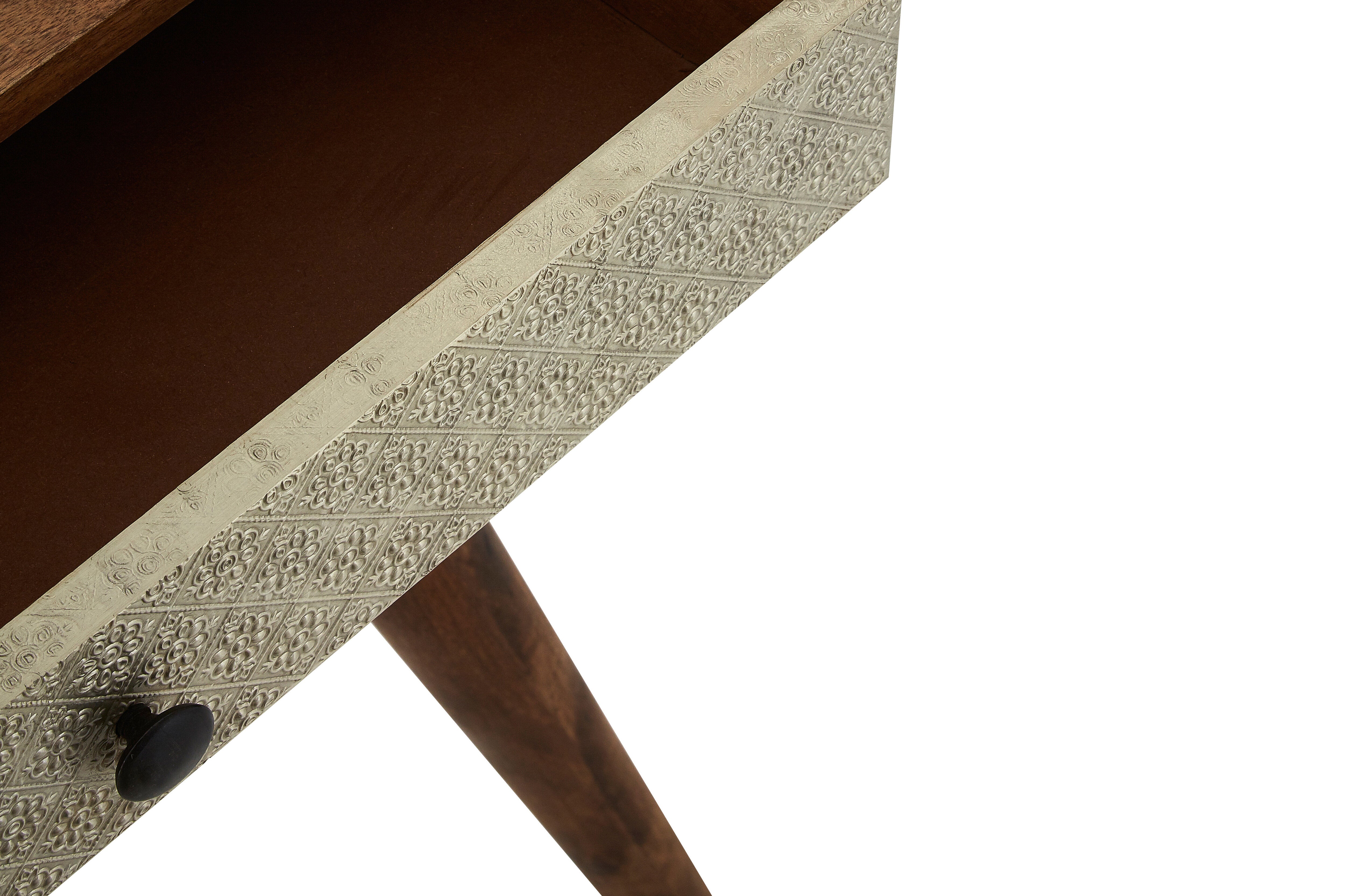 Espina Natural Acacia Wood Console Table | 2 Drawers