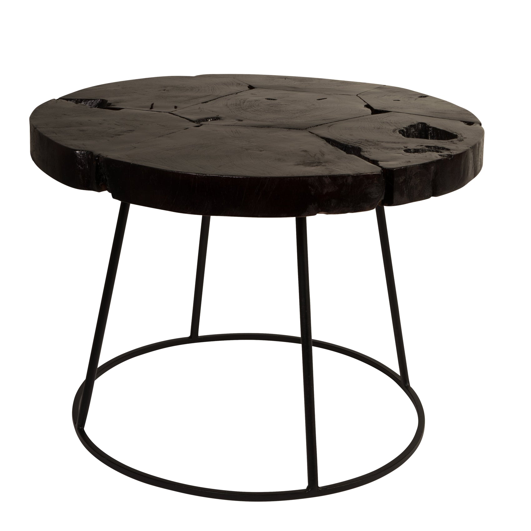 Dutchbone Kraton Handmade Chocolate Wood Side Table