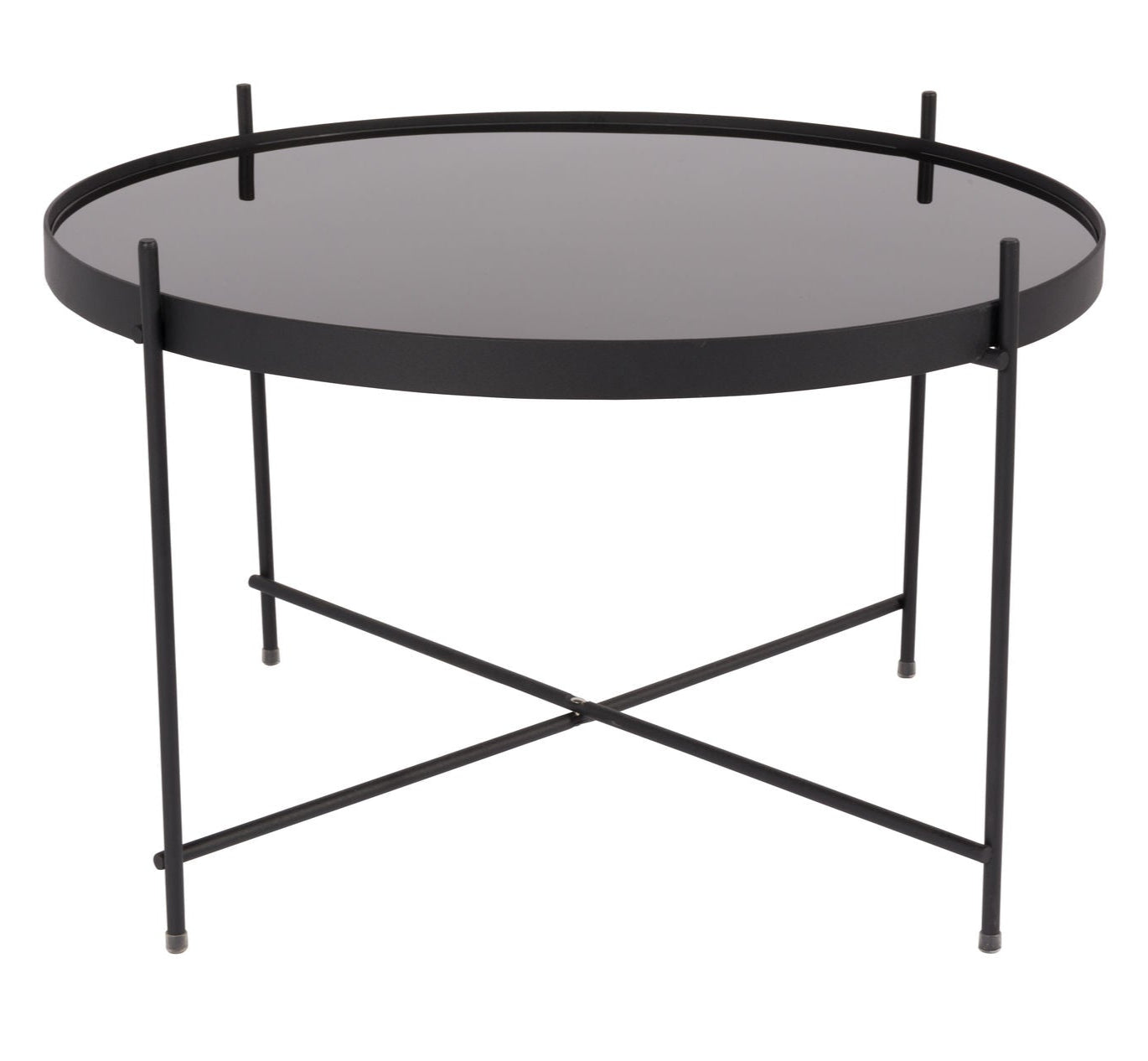 Zuiver Cupid Black Glass Side Table Large