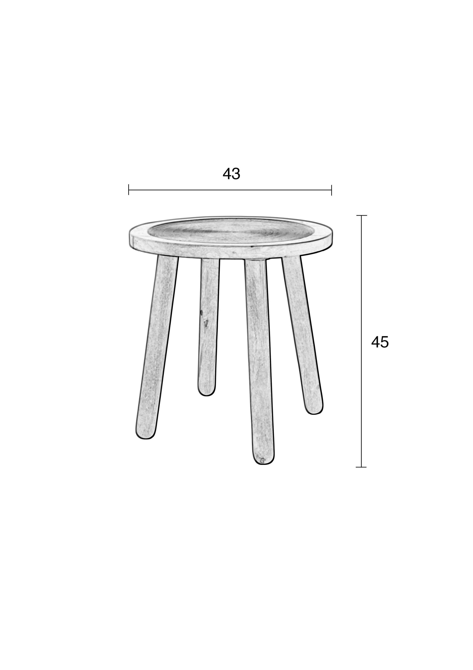 Zuiver Dendron Brown Mango Wood Side Table Small