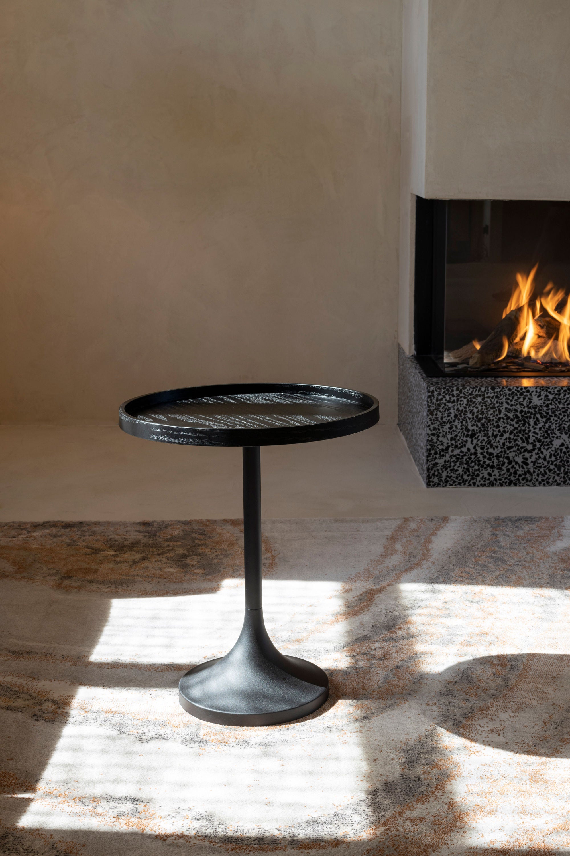 Zuiver Jason Black Steel Round Side Table