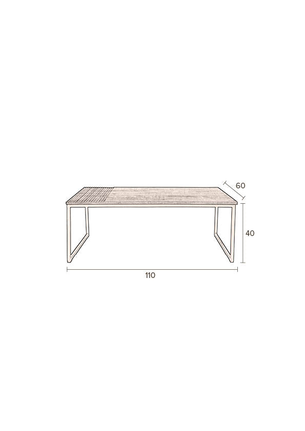 Dutchbone Randi Mango Wood Rectangle Coffee Table