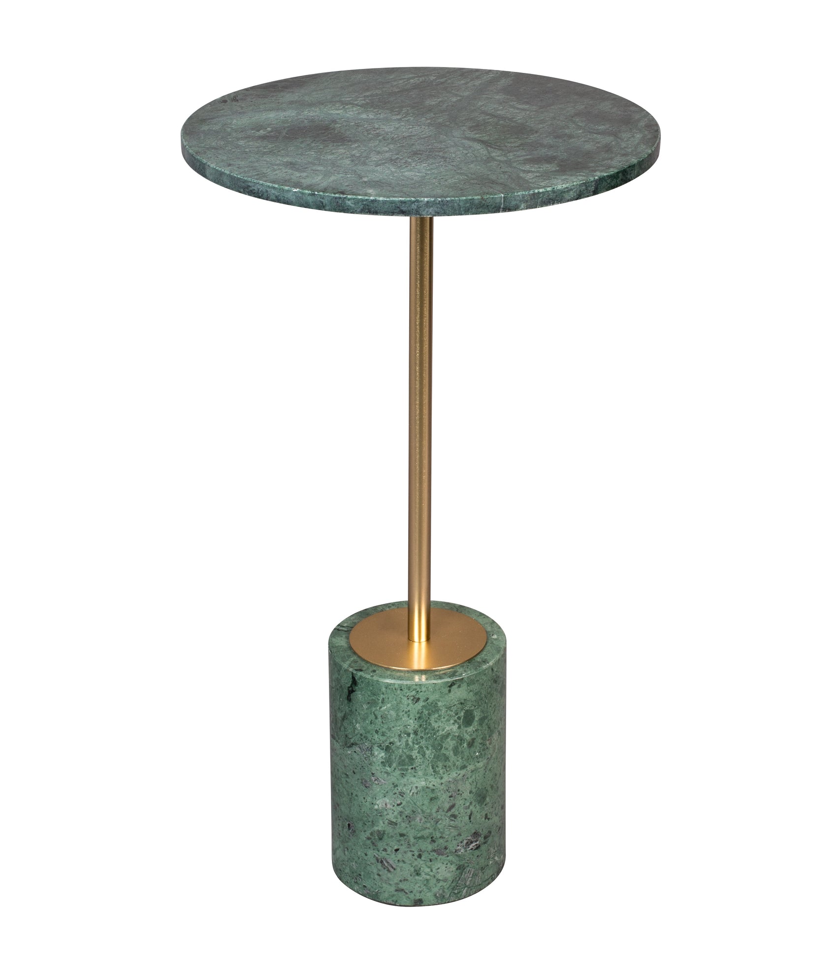 Dutchbone Gunnar Green Marble & Gold Side Table