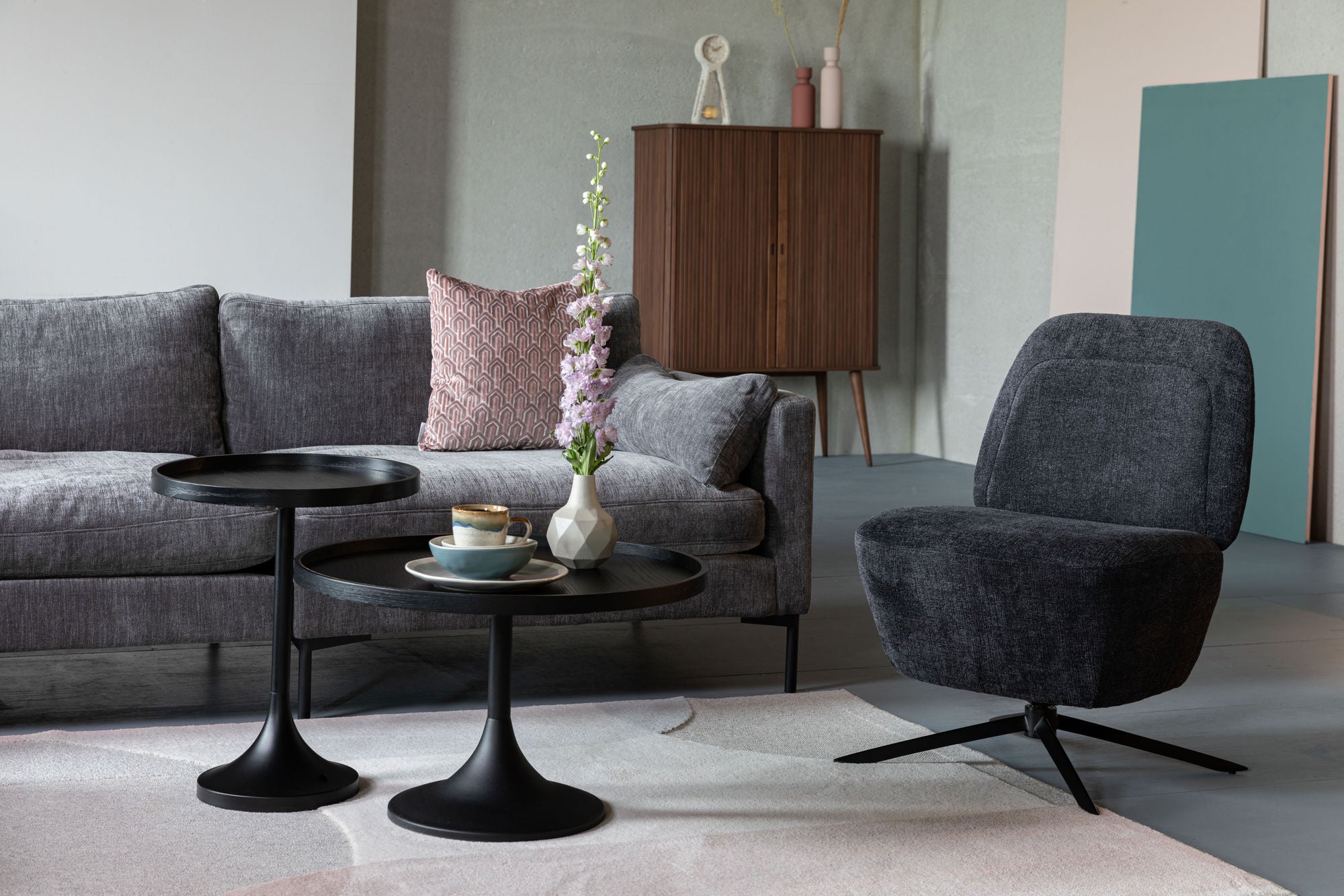 Zuiver Jason Black Steel Round Coffee Table