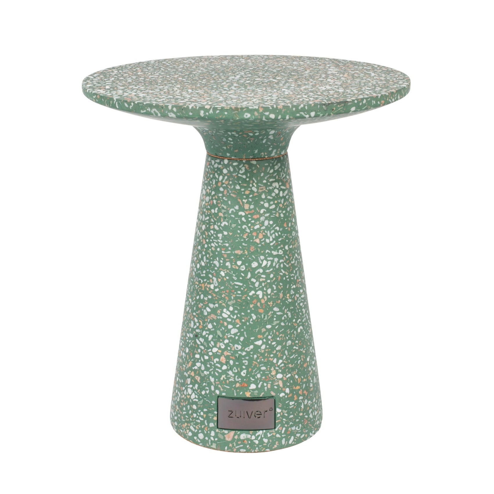 Zuiver Victoria Green Terrazzo Round Side Table