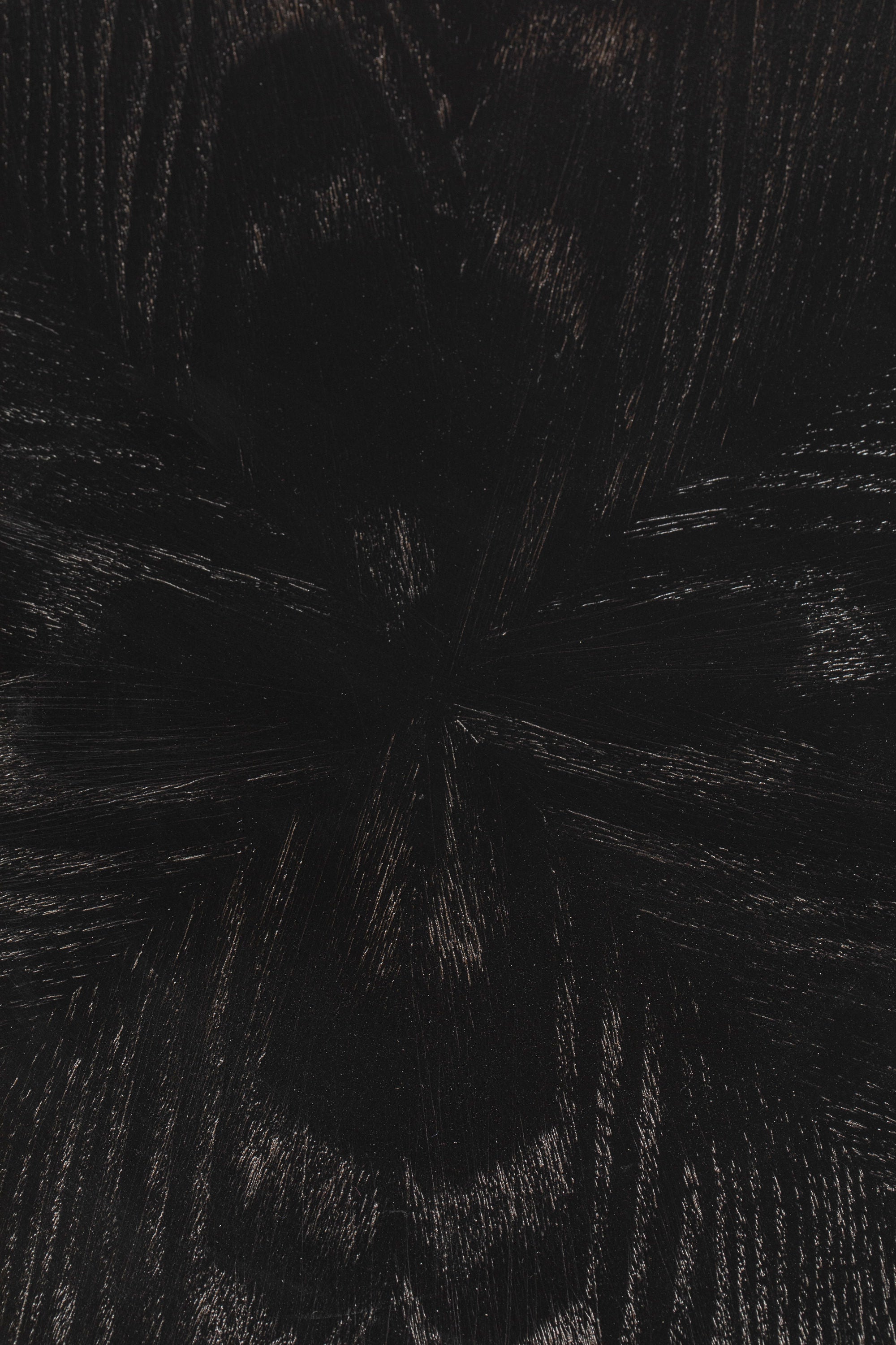 Fabio Black Wood Round Side Table