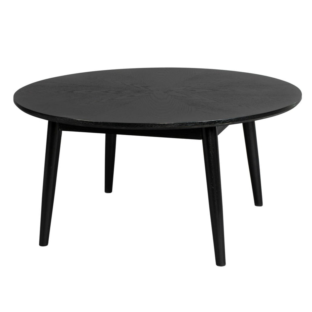 Fabio Black Wood Round Coffee Table