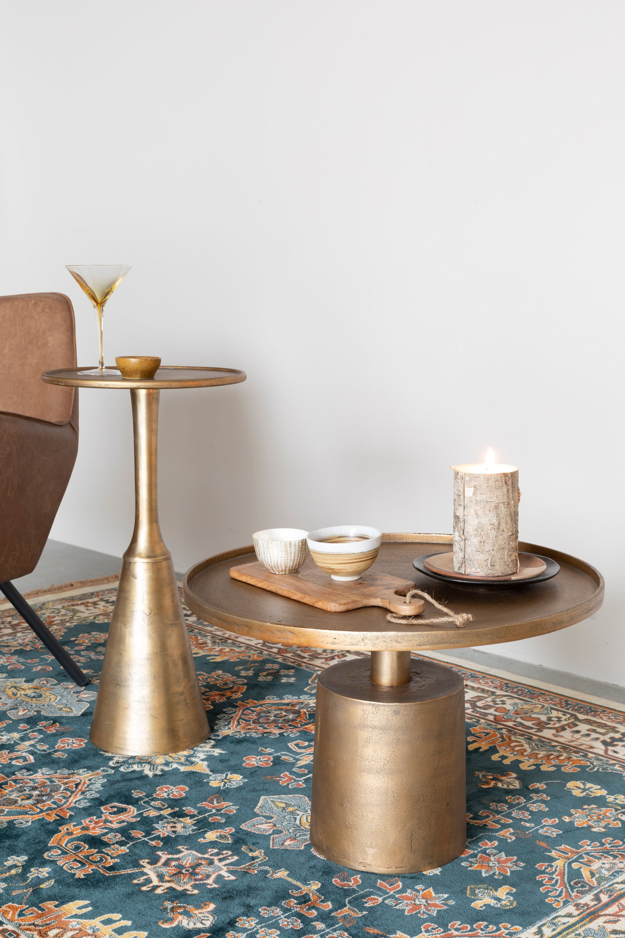 Mason Antique Brass Coffee Table