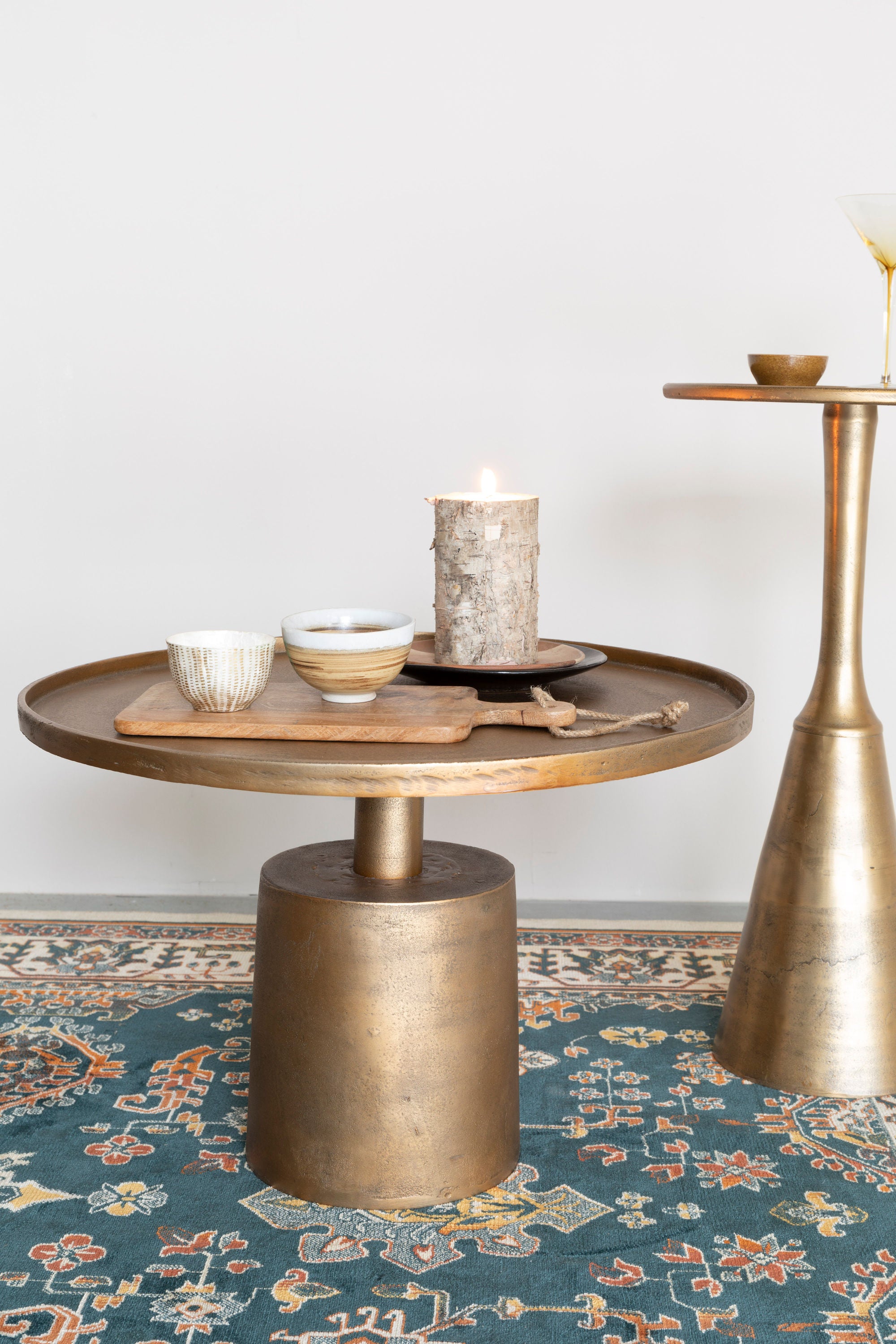 Noah Antique Brass Side Table