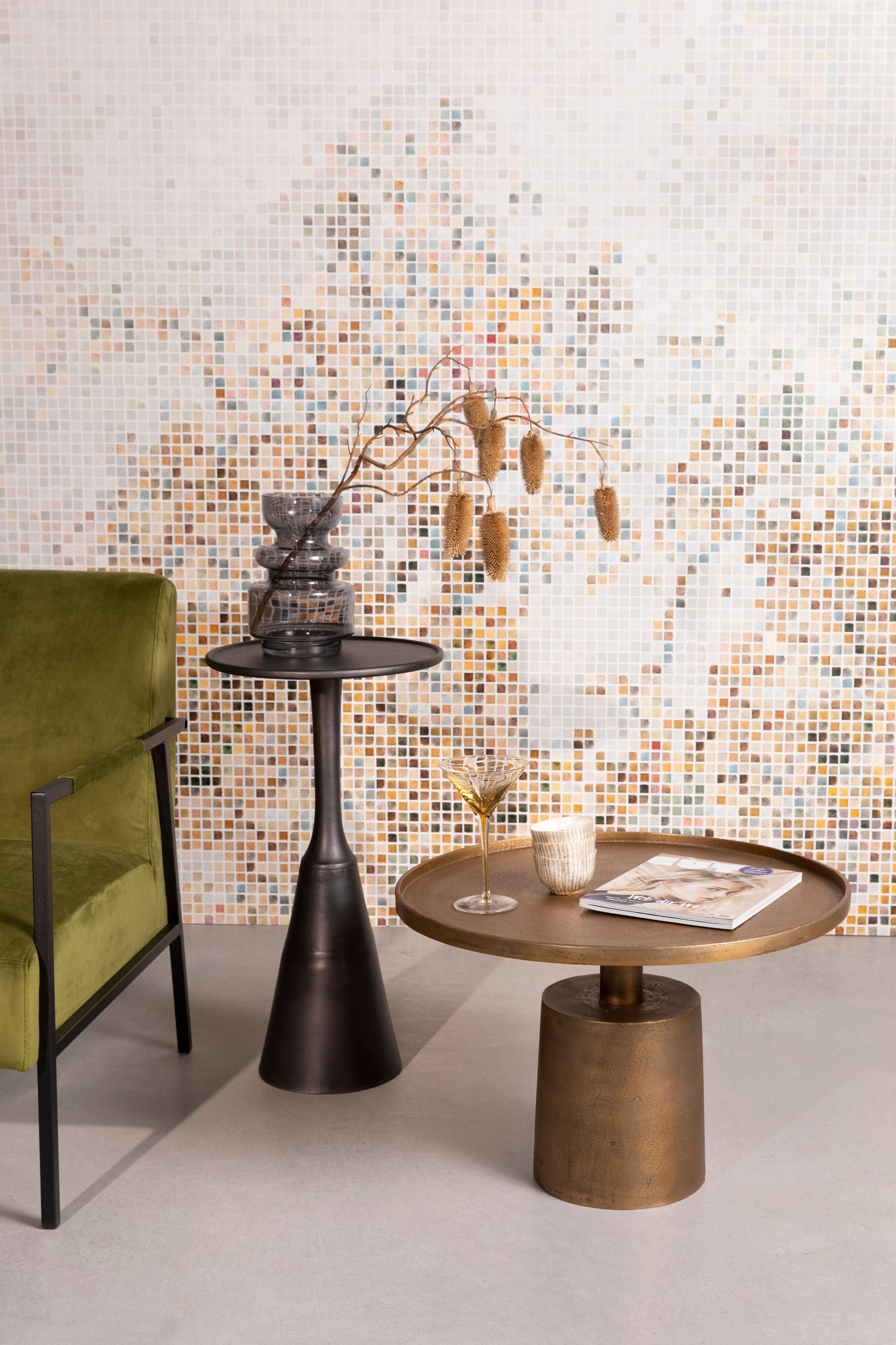 Noah Antique Black Side Table