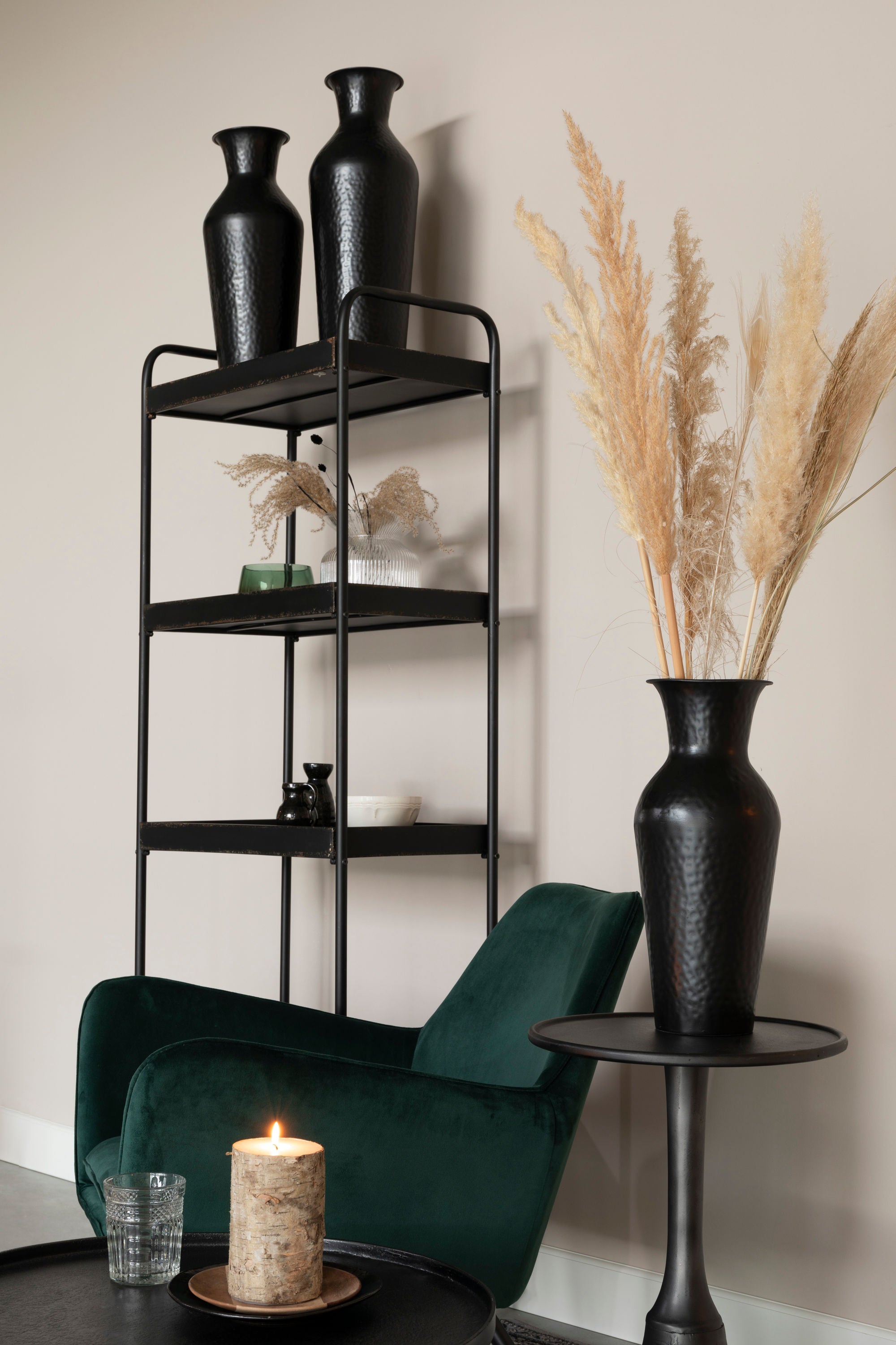 Noah Antique Black Side Table