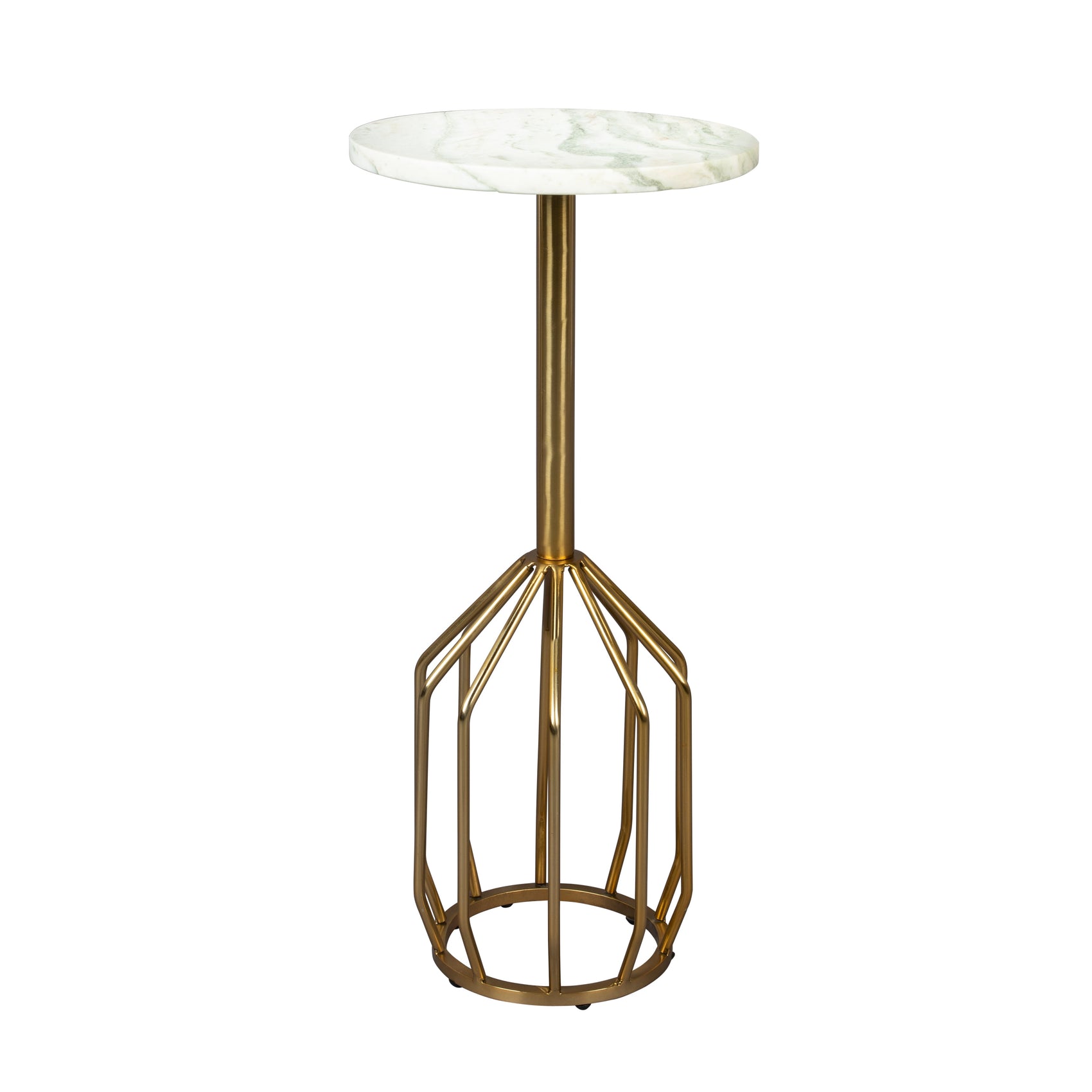 Dutchbone Salerno White & Green Marble Side Table Large