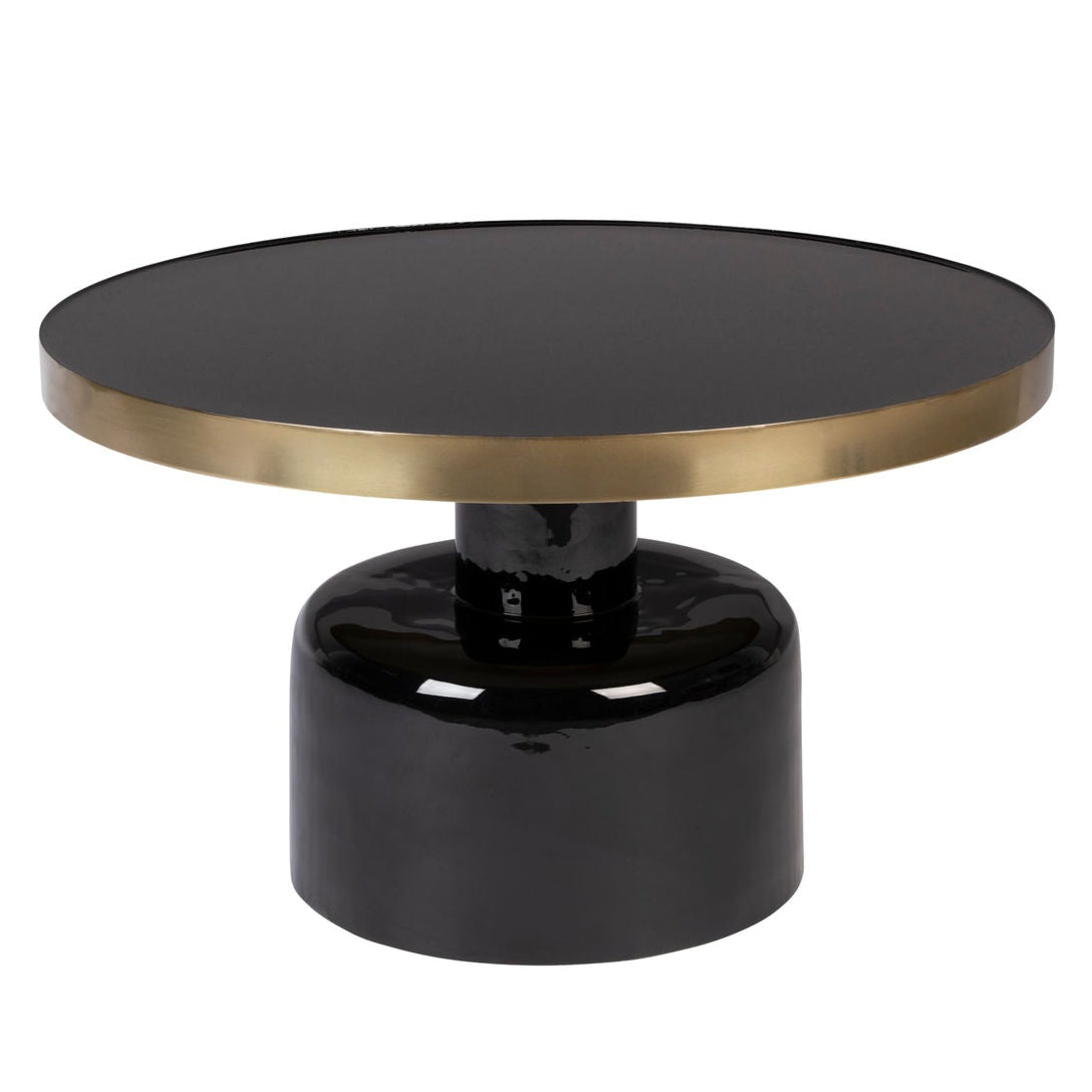 Zuiver Glam Gloss Black & Gold Round Coffee Table
