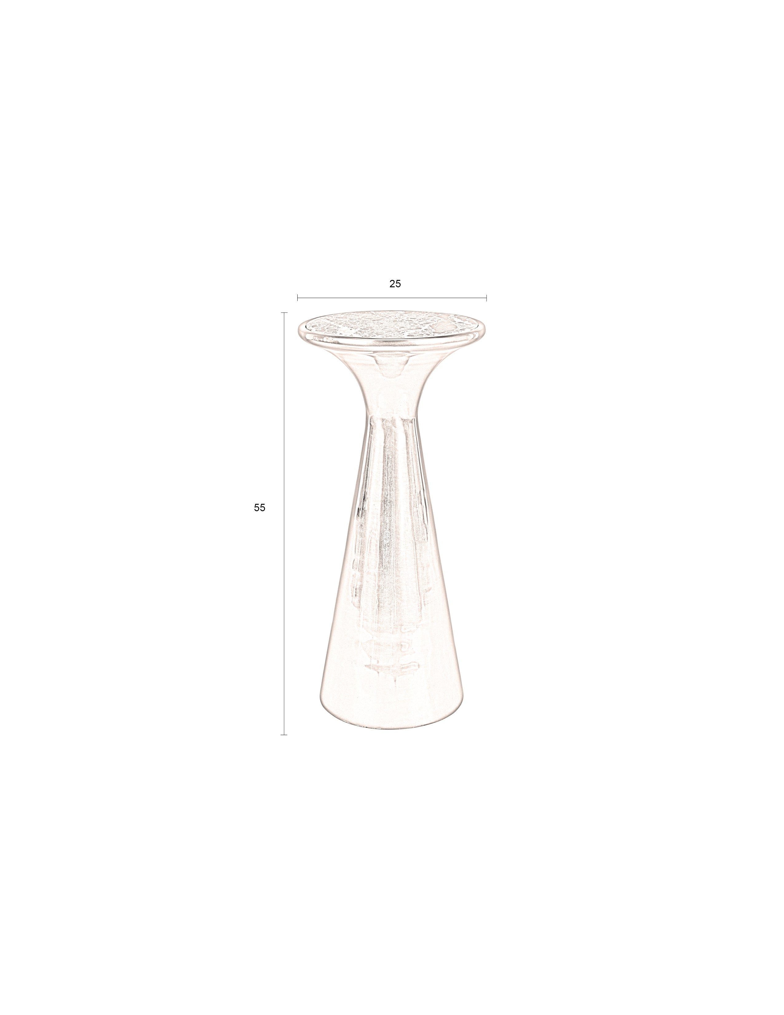 Dutchbone Mount Bronze & Brown Marble Side Table Small