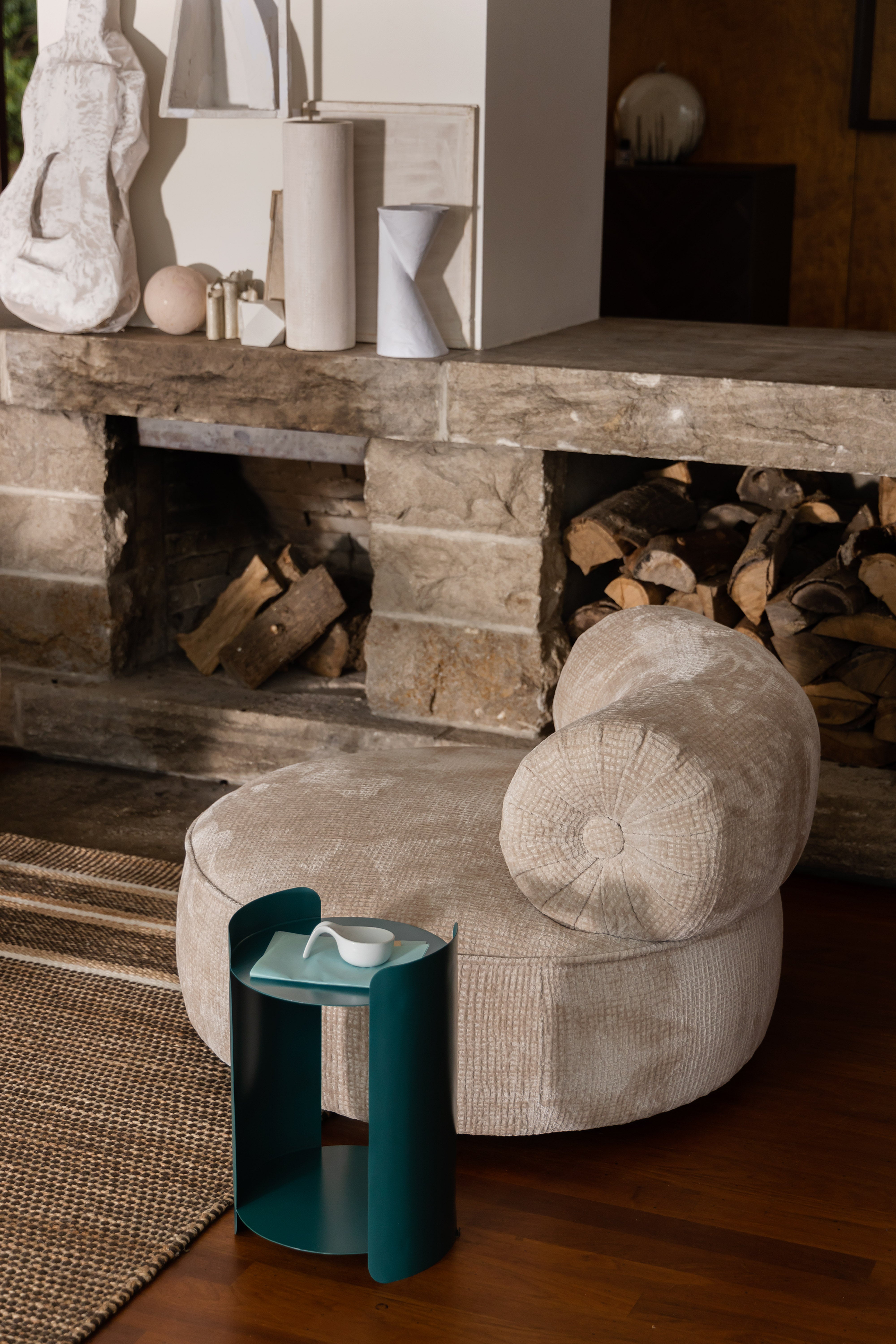 Dutchbone Navagio Teal Blue Side Table