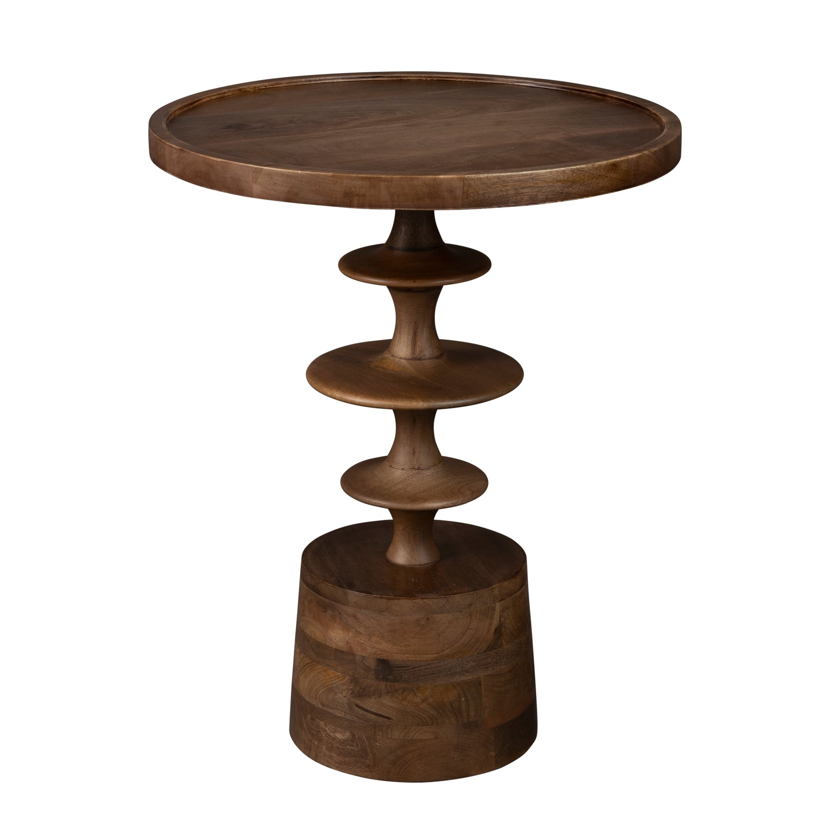 Dutchbone Cath Brown Mango Wood Tiered Side Table