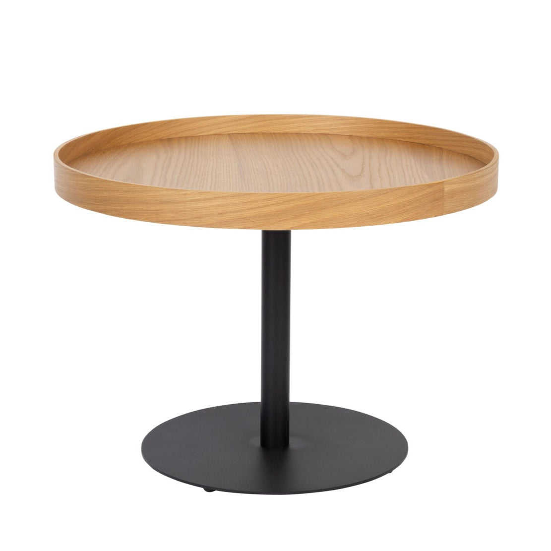 Yuri Natural Oak Wood Round Side Table Medium