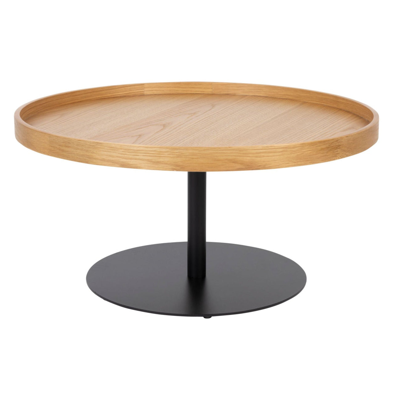 Yuri Natural Oak Wood Round Side Table Large