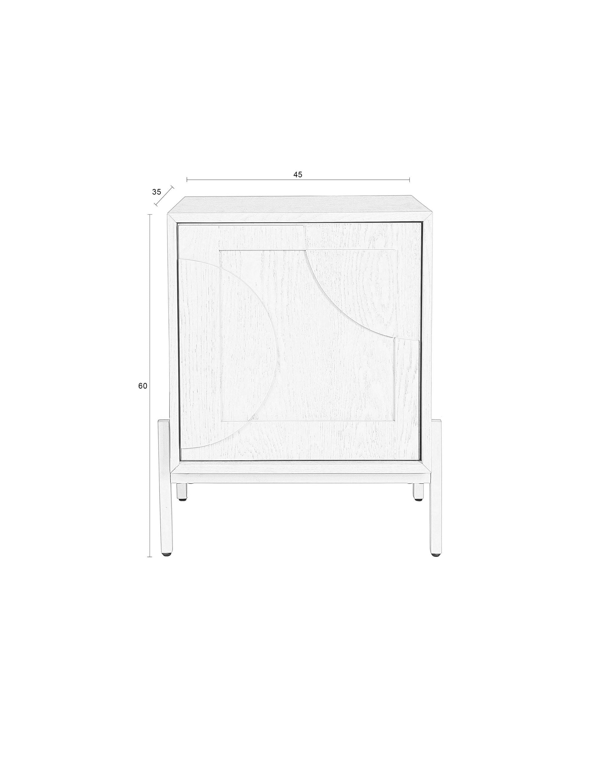 Zuiver Faces Natural Oak Wood Bedside/Side Table