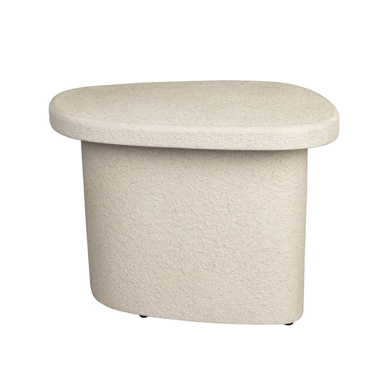 Dutchbone Veda Organic Curved Neutral Marble High Side Table