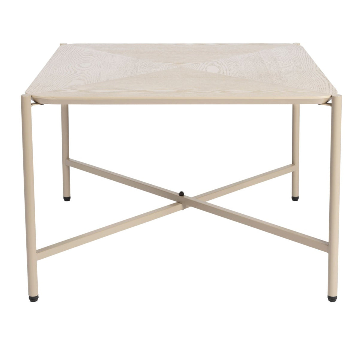 Marcio Beige Wood Square Coffee Table