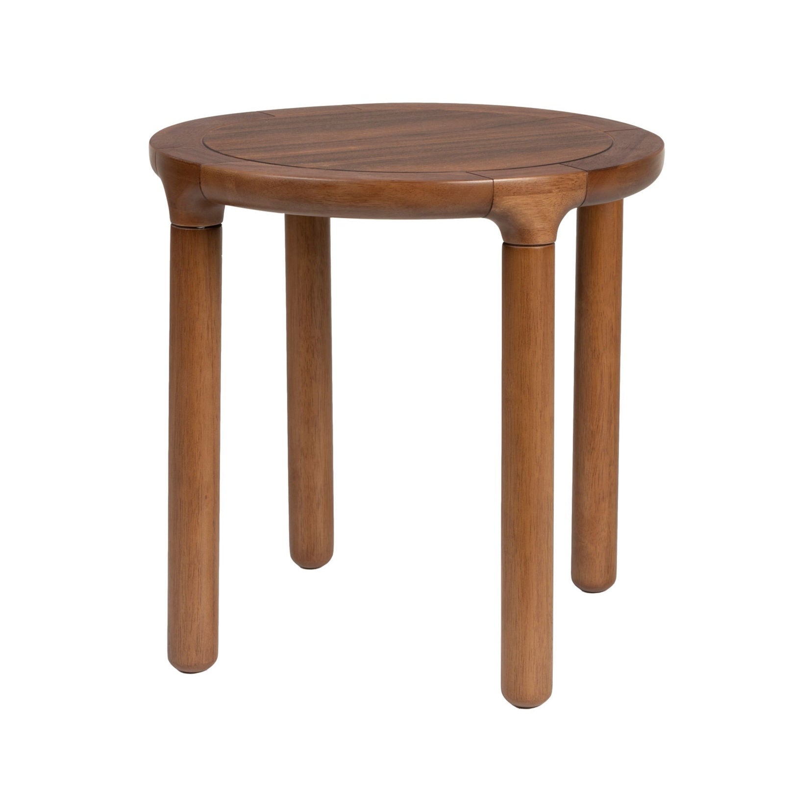 Zuiver Storm Walnut Brown Wood Round Side Table