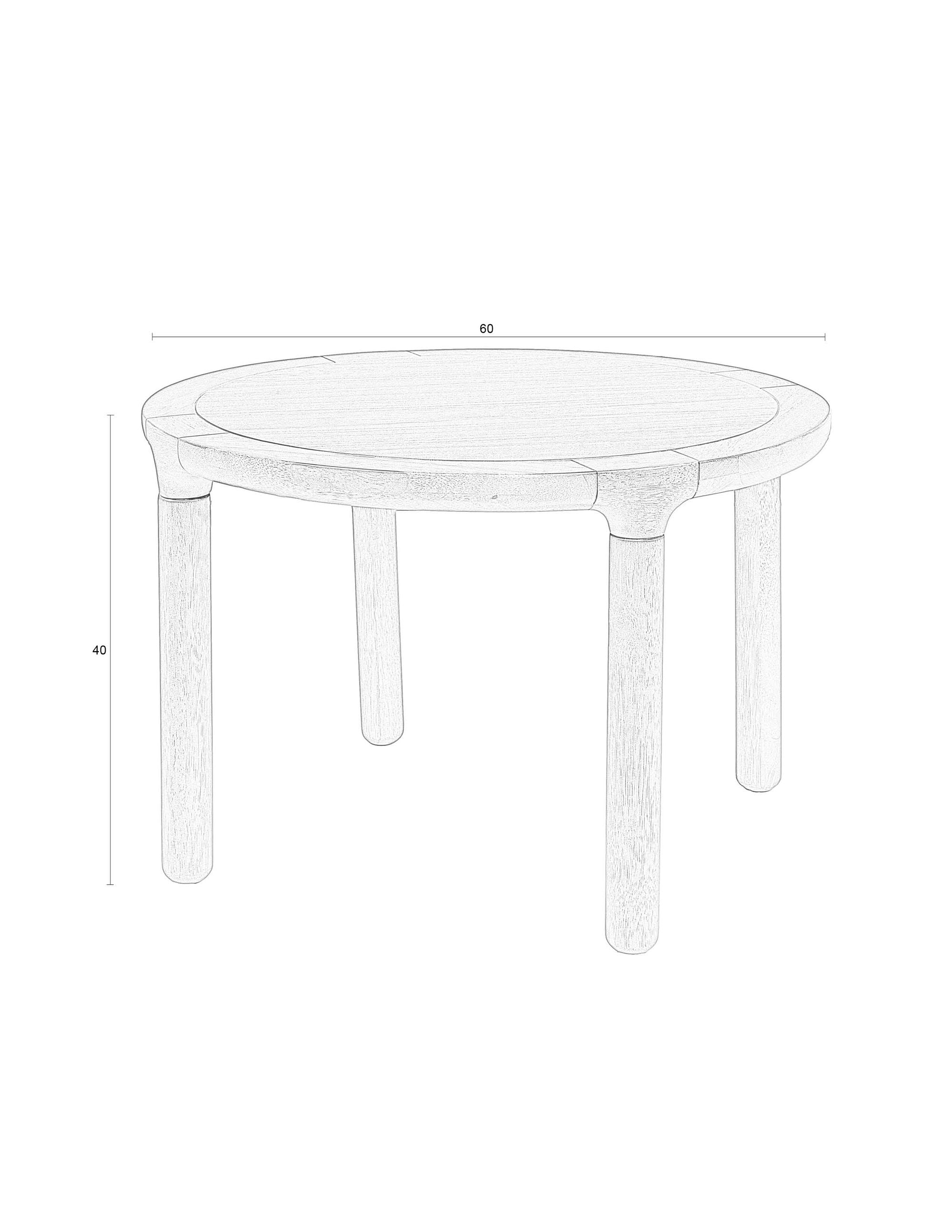 Zuiver Storm Walnut Brown Wood Round Coffee Table