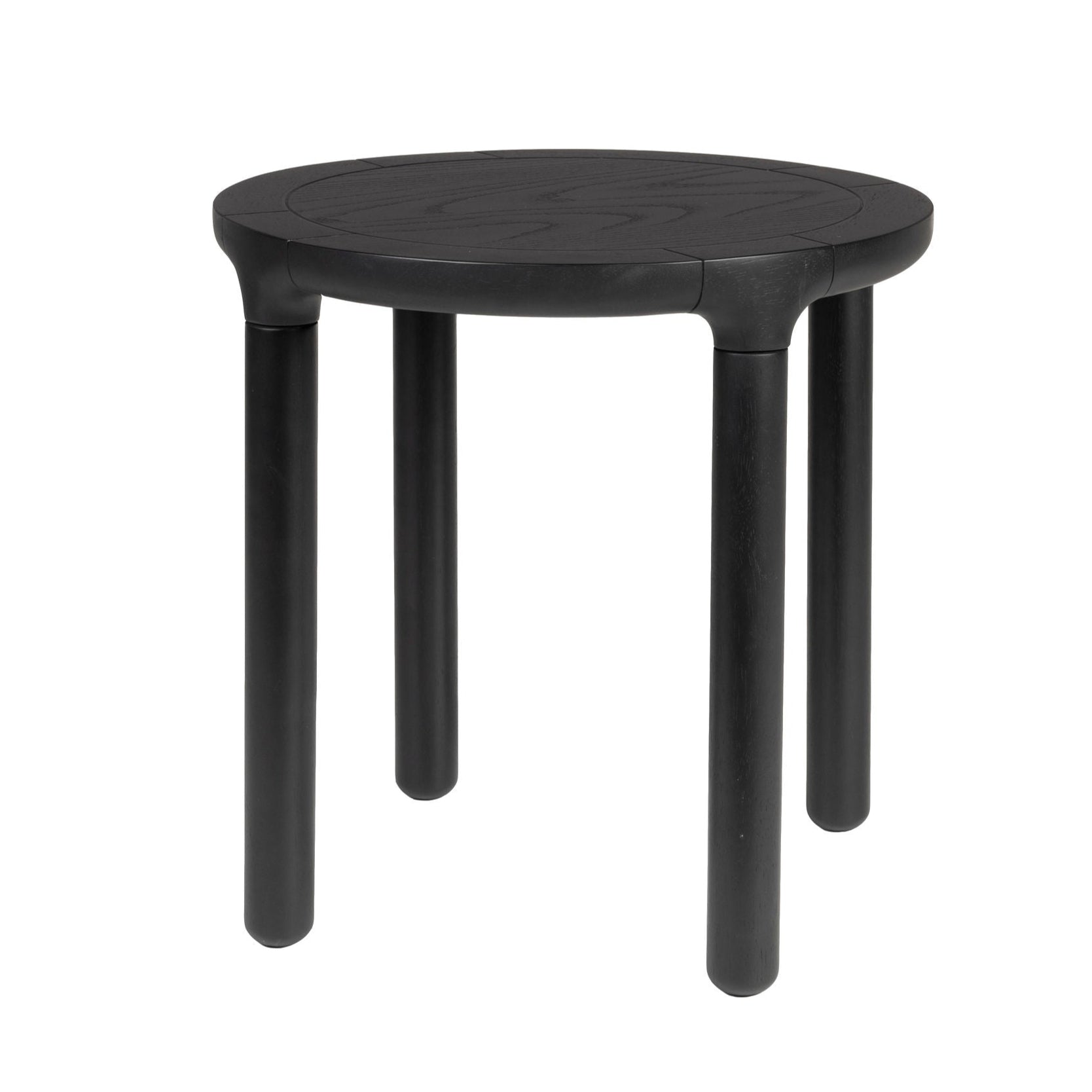 Zuiver Storm Black Oak Wood Round Side Table