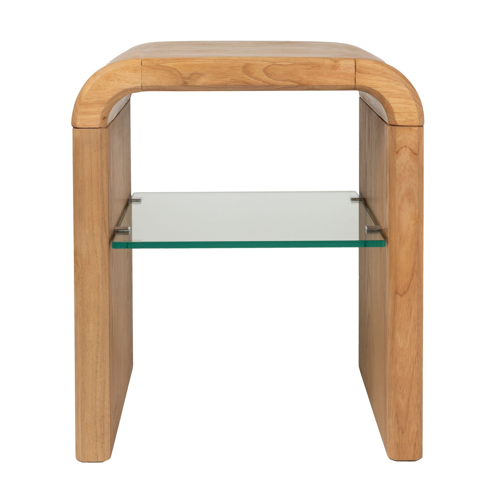 Zuiver Brave Curved Natural Oak Wood Side Table