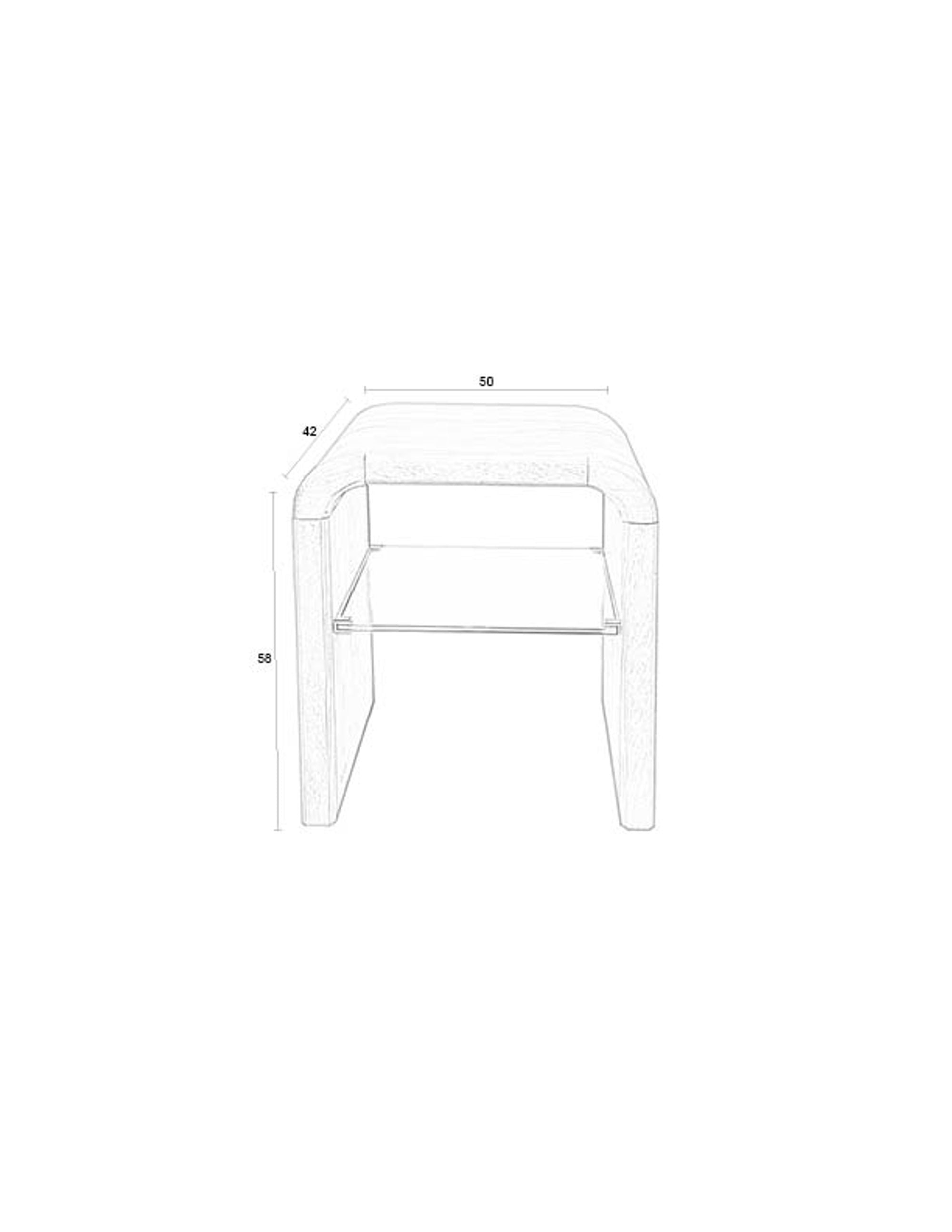 Zuiver Brave Curved Natural Oak Wood Side Table