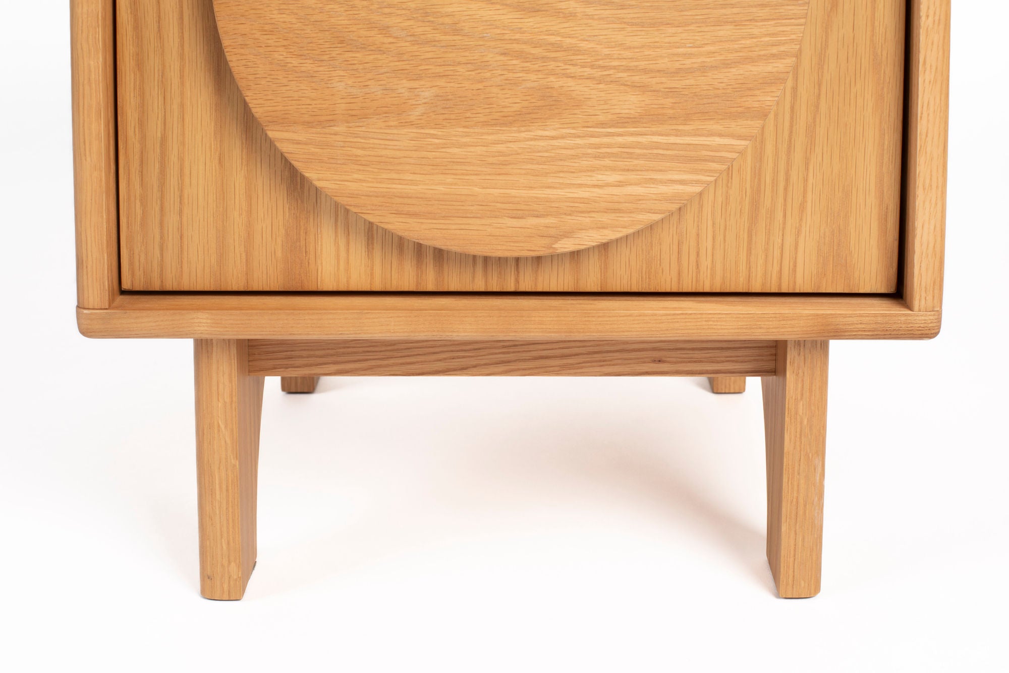 Zuiver Groove Natural Oak Wood Bedside Table