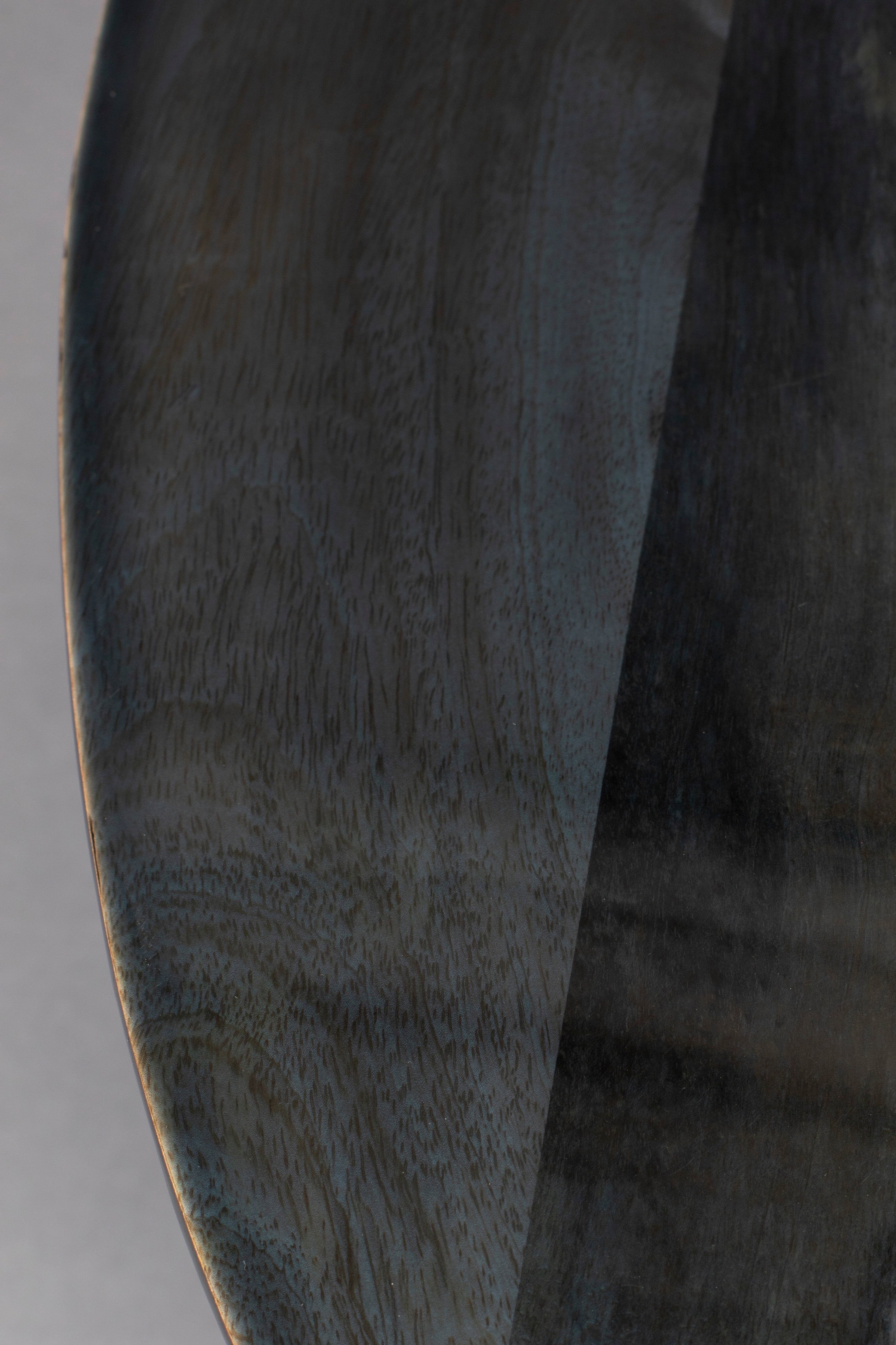 Dutchbone Set of 3 Phyllis Gloss Black Mango Wood Side Tables Nest