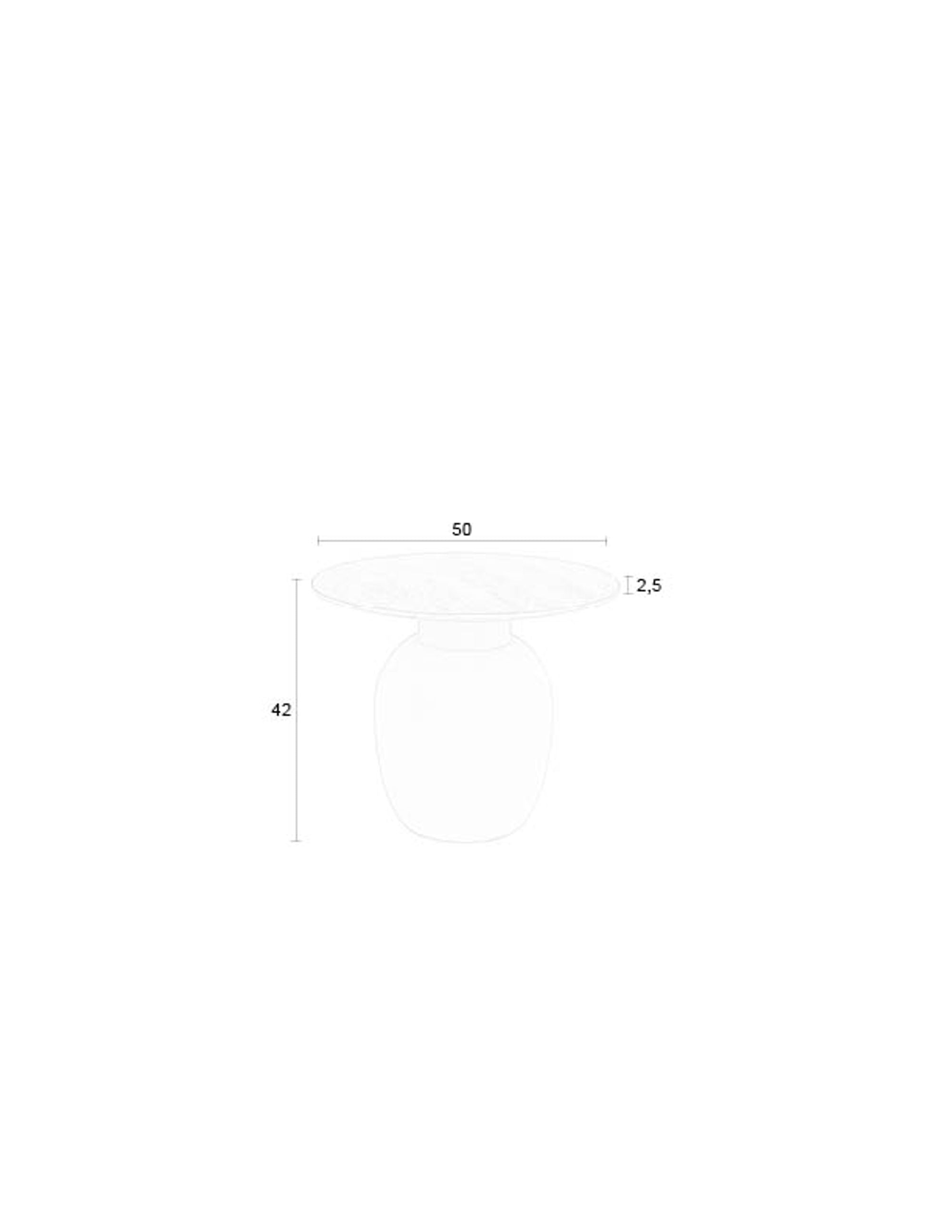 Karula Beige & Travertine Side Table Medium