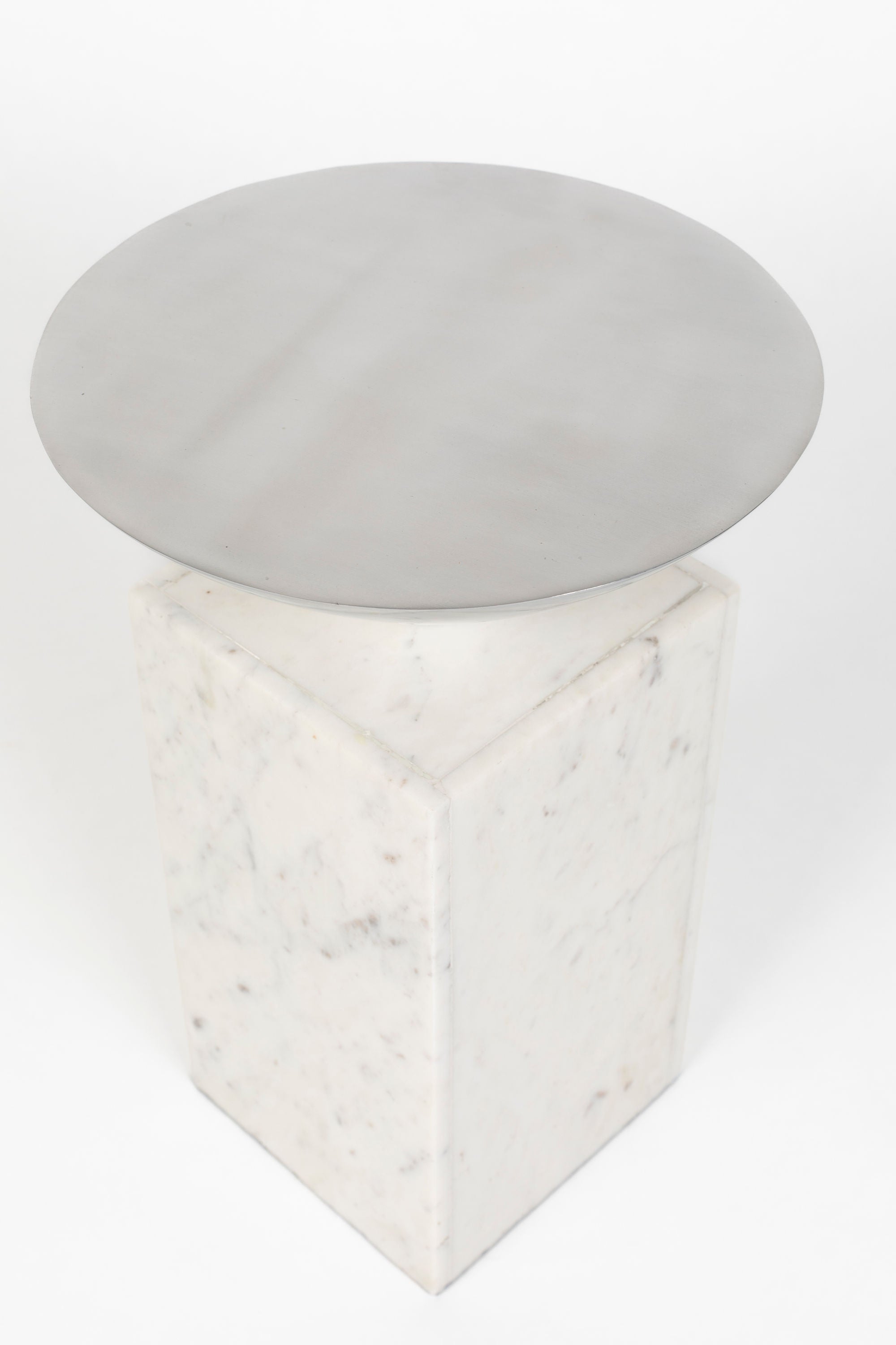 Zuiver Pride White Marble Coned Side Table