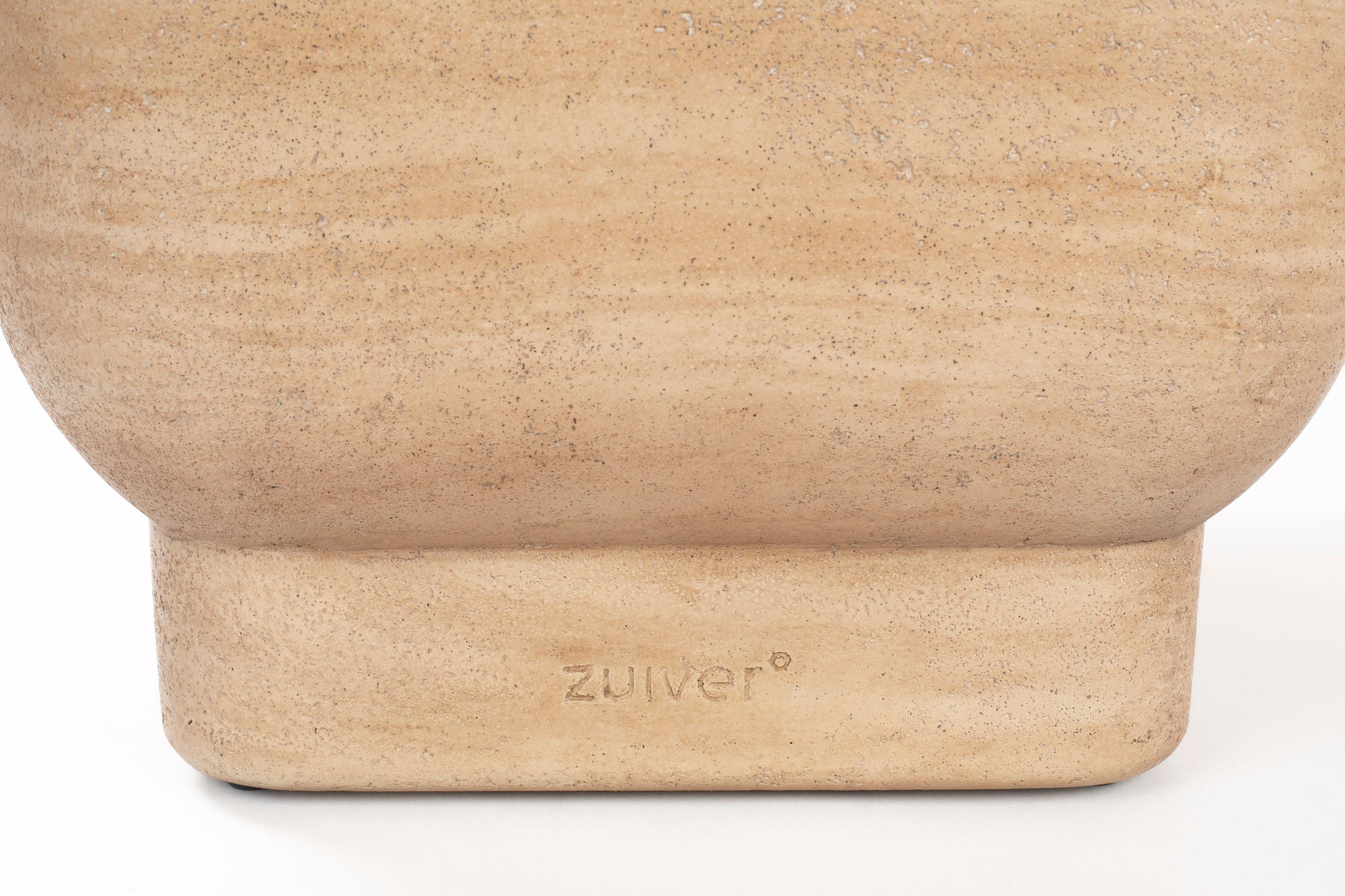 Zuiver Noble Beige Travertine Style Square Side Table