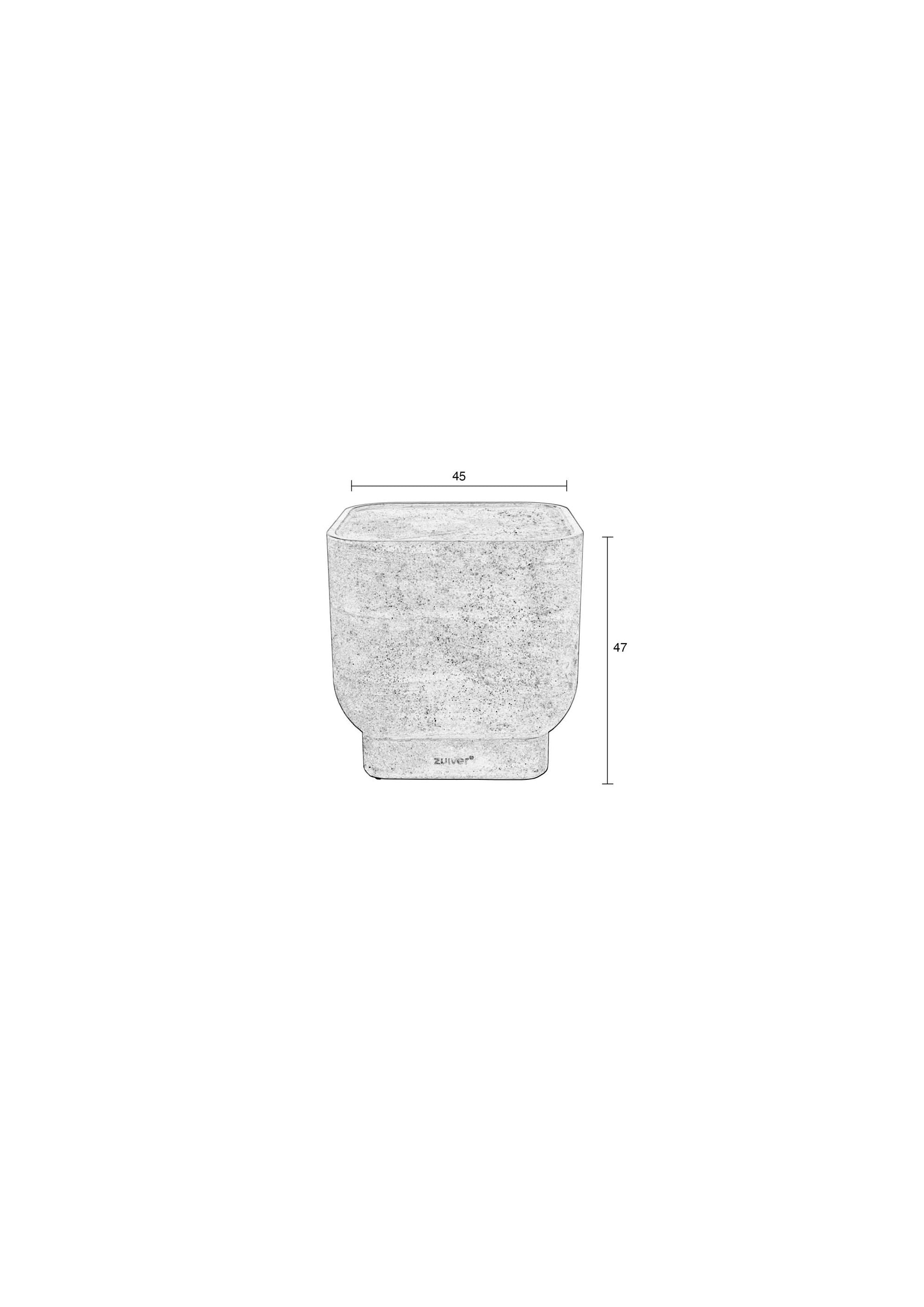 Zuiver Noble Beige Travertine Style Square Side Table