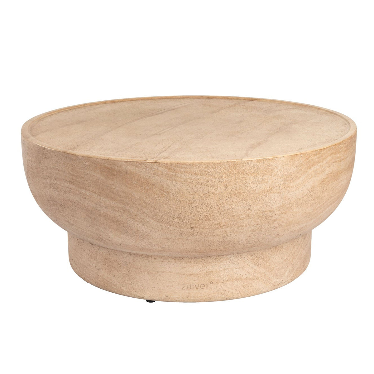 Zuiver Noble Beige Travertine Style Round Coffee Table