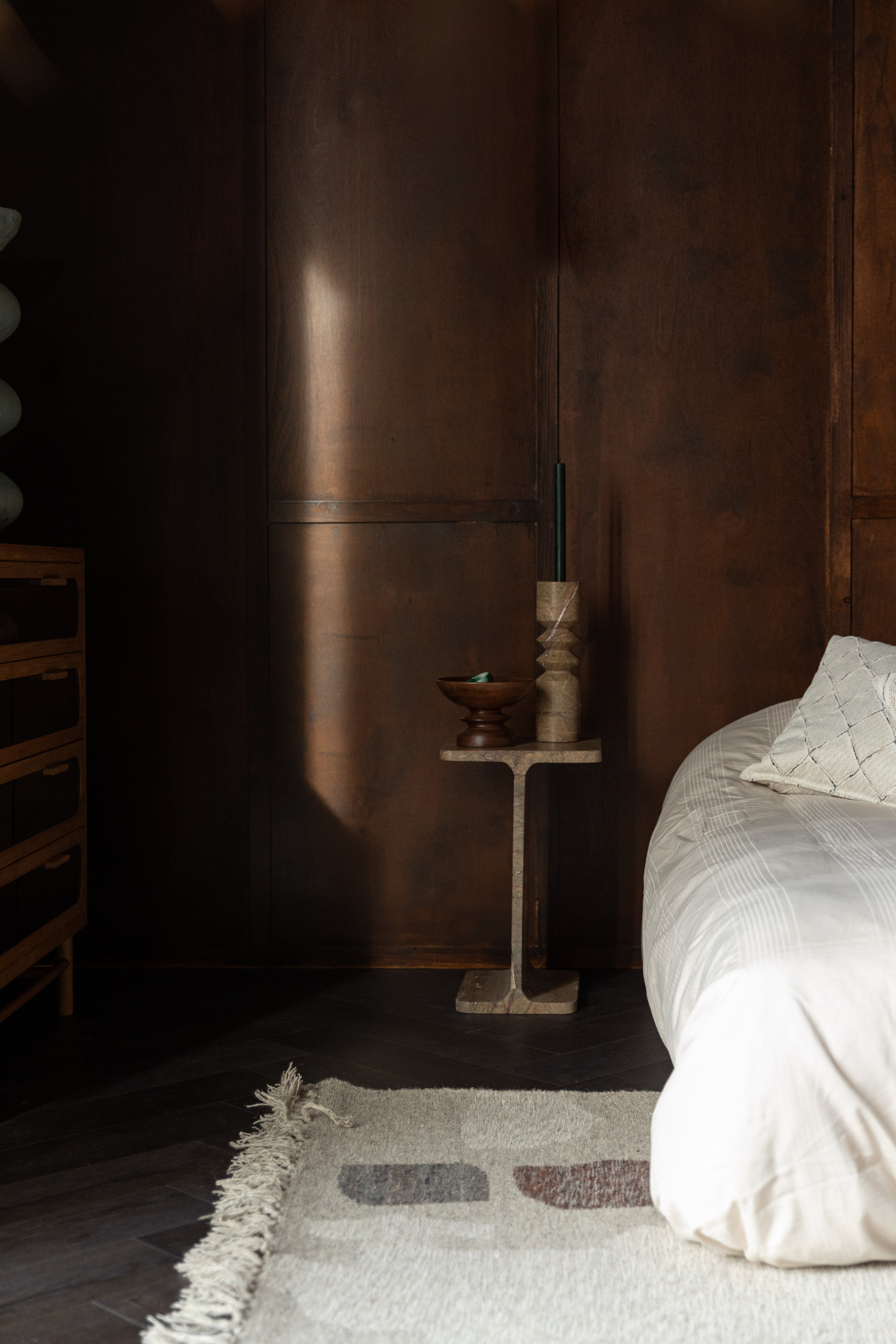 Dutchbone Satpura Brown Marble Side Table