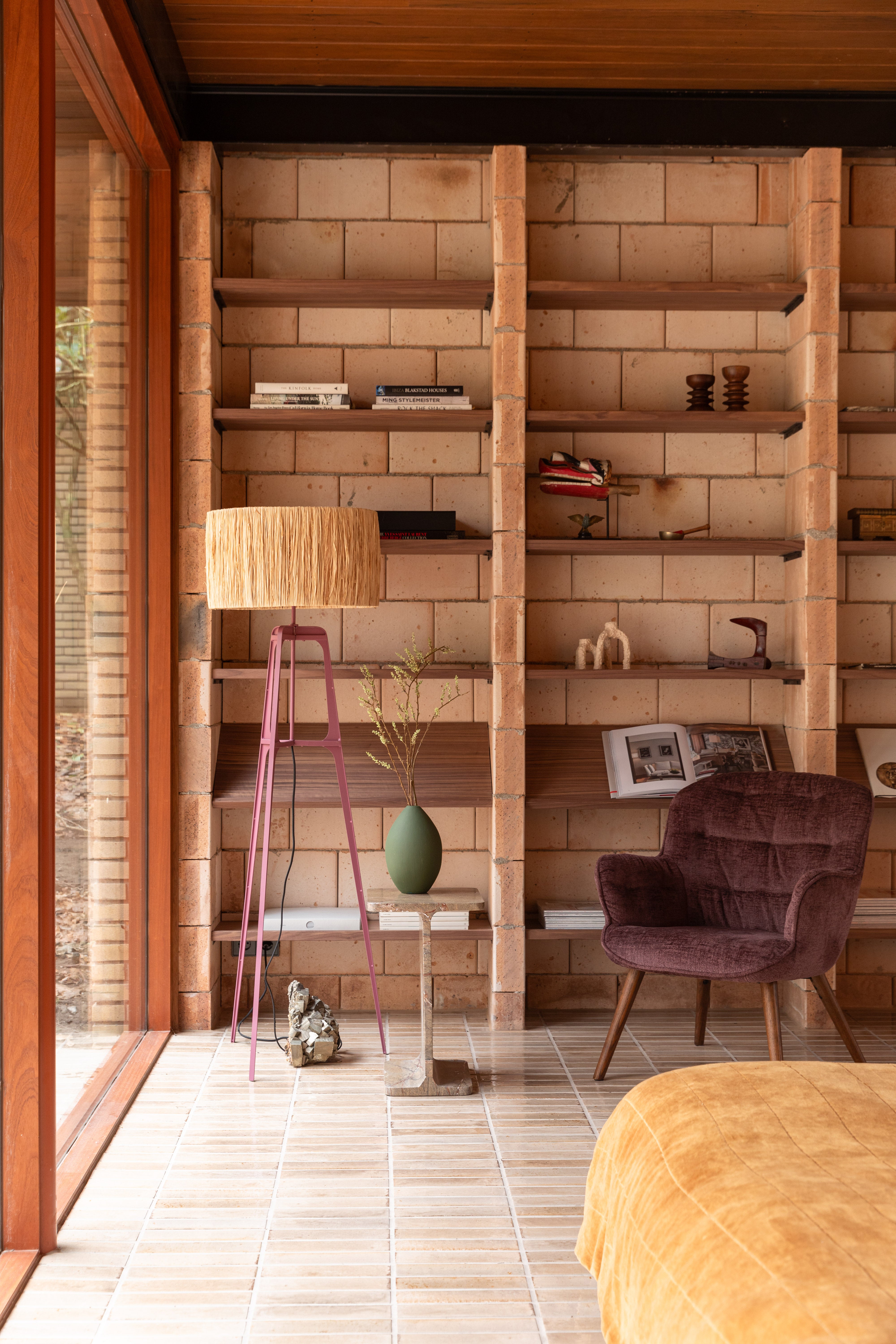 Dutchbone Satpura Brown Marble Side Table