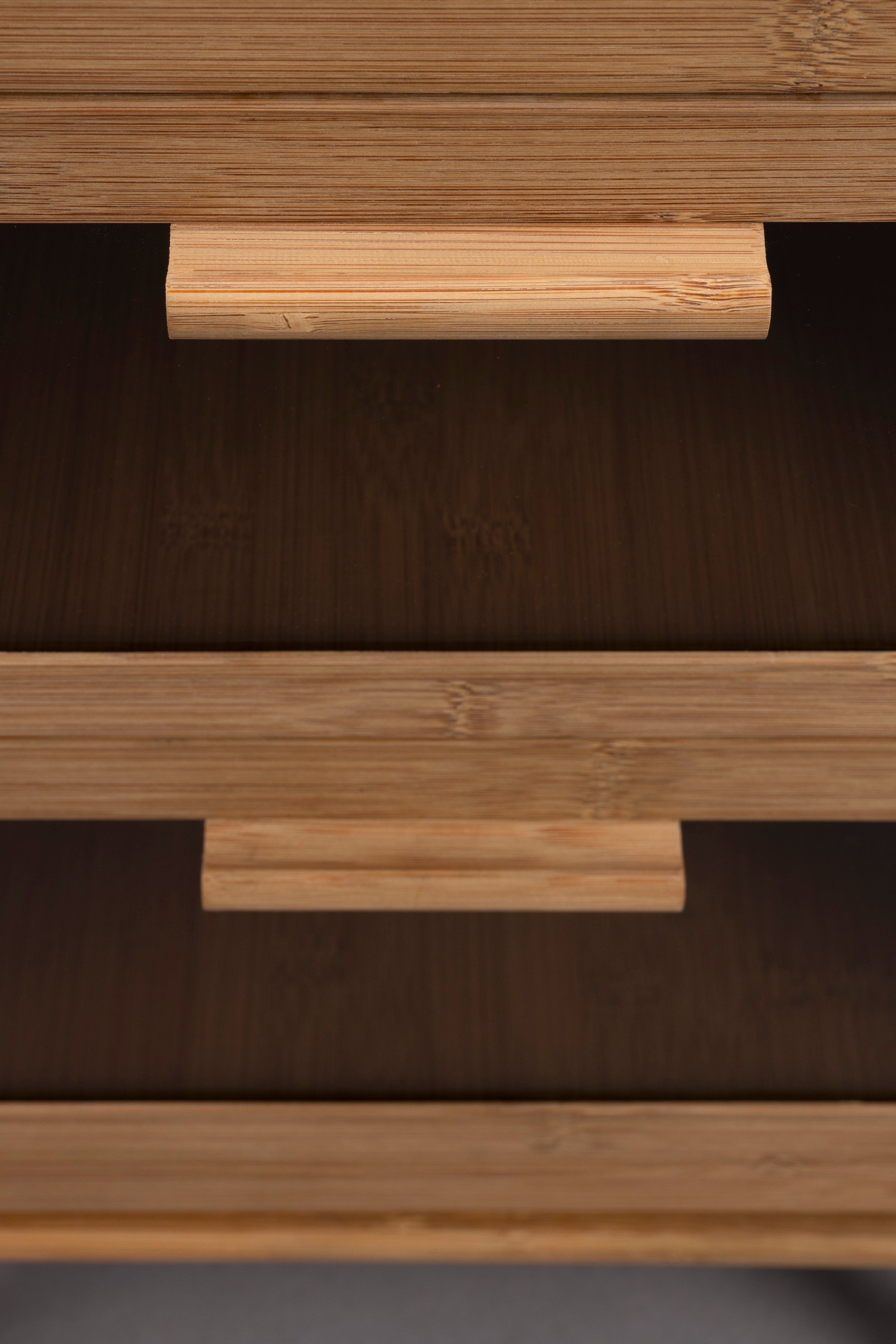 Dutchbone Caroun Natural Bamboo Bedside Table | 2 Drawers