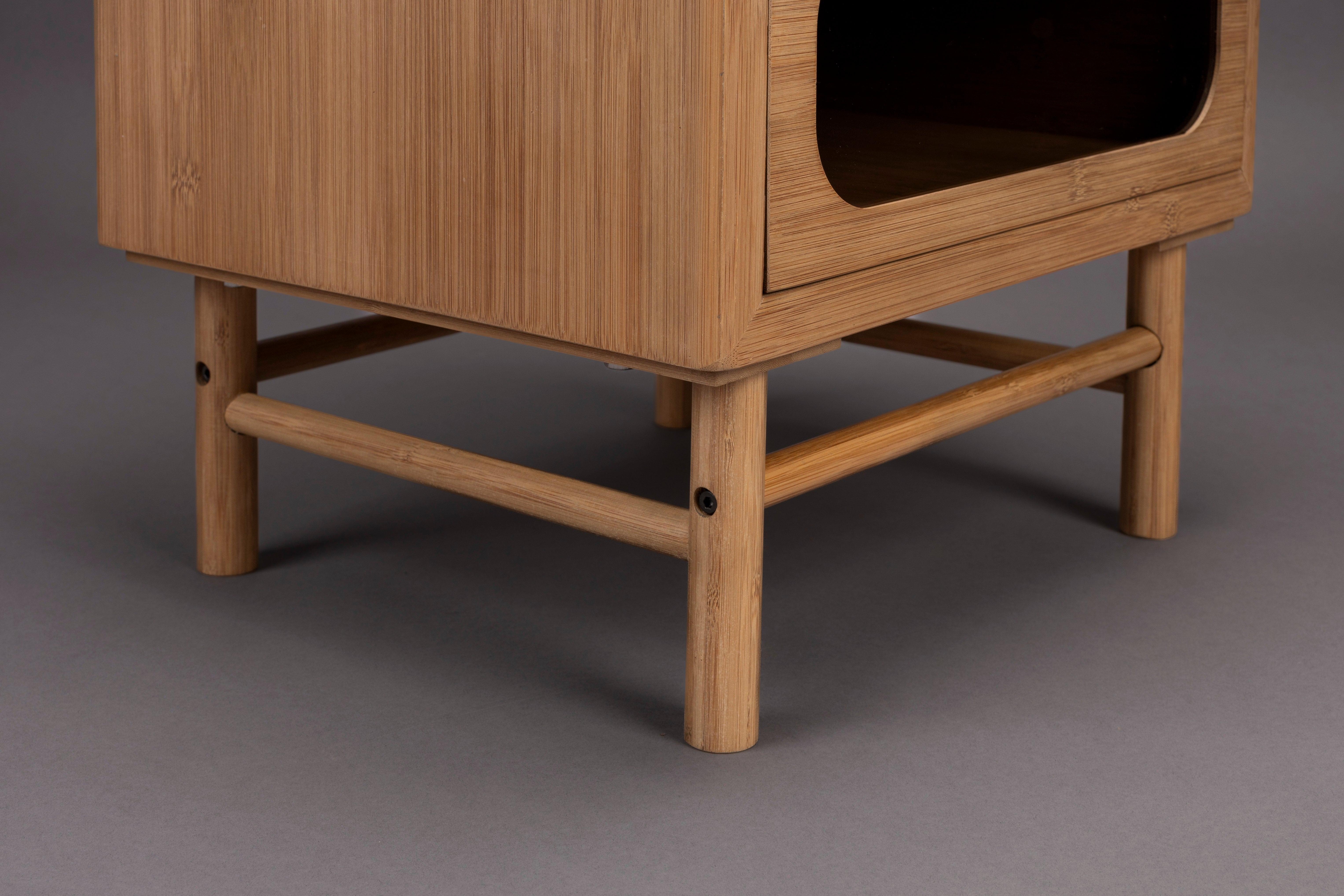 Dutchbone Caroun Natural Bamboo Bedside Table | 2 Drawers