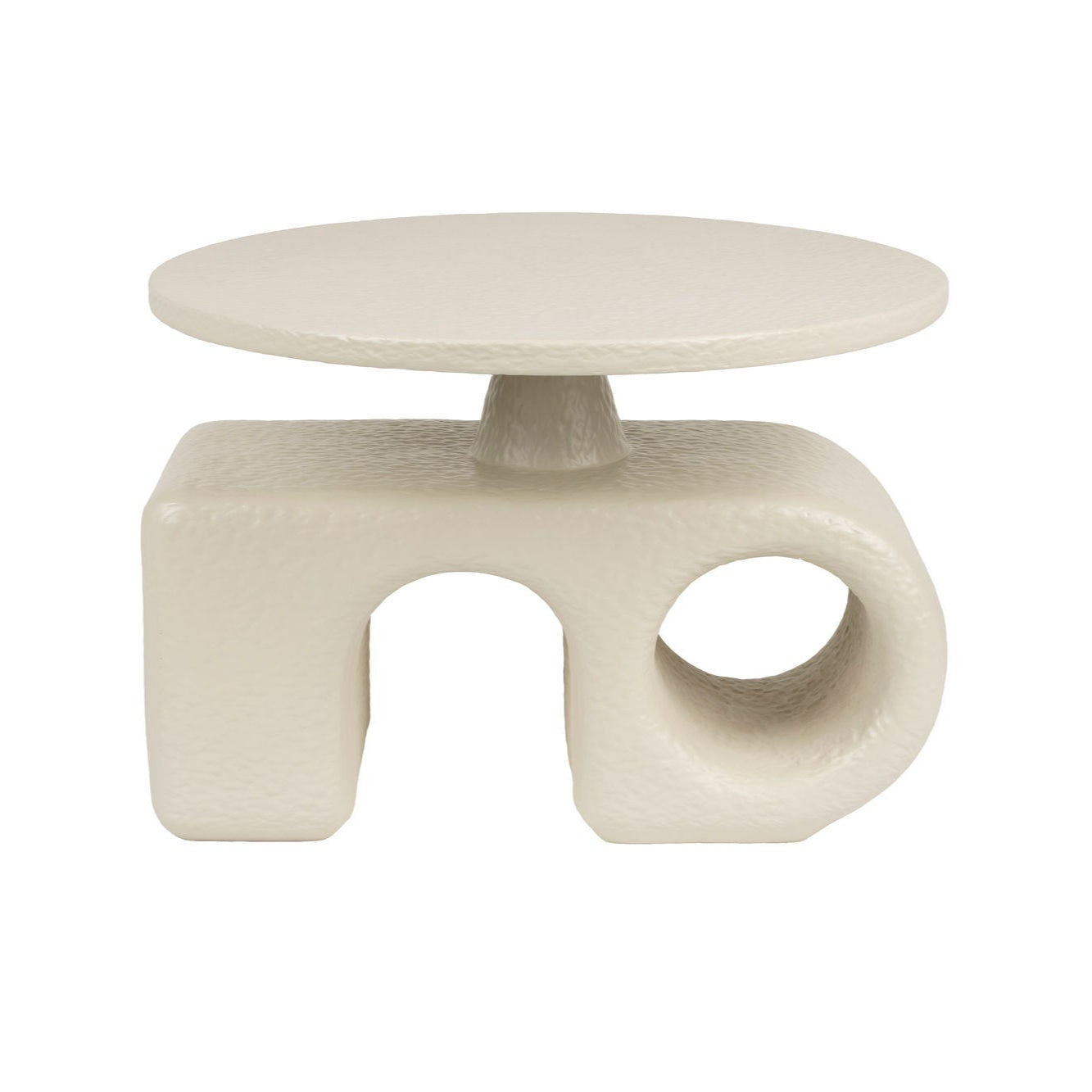 Zuiver Hermit Organic White Resin Side Table