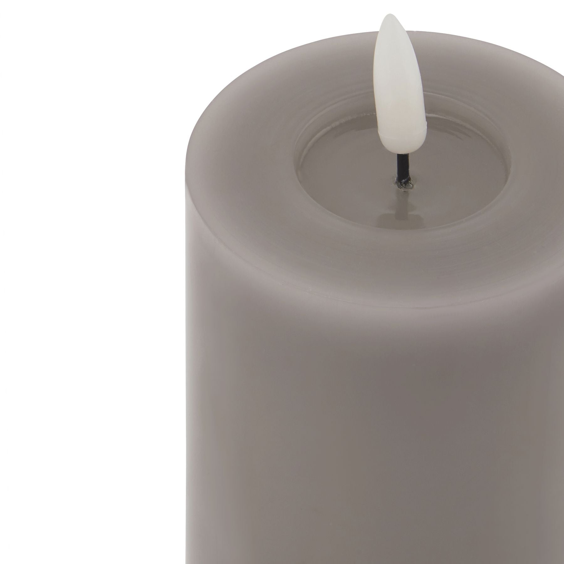 Luxe Collection Melt Effect 3x4 Grey LED Wax Candle