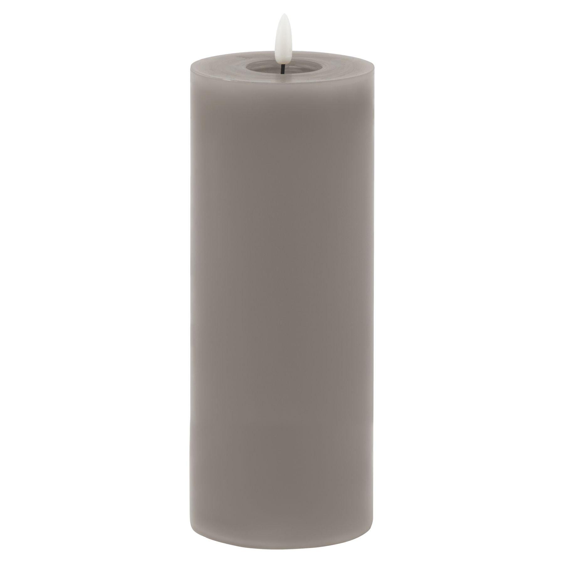 Luxe Collection Melt Effect 3.5x9 Grey LED Wax Candle